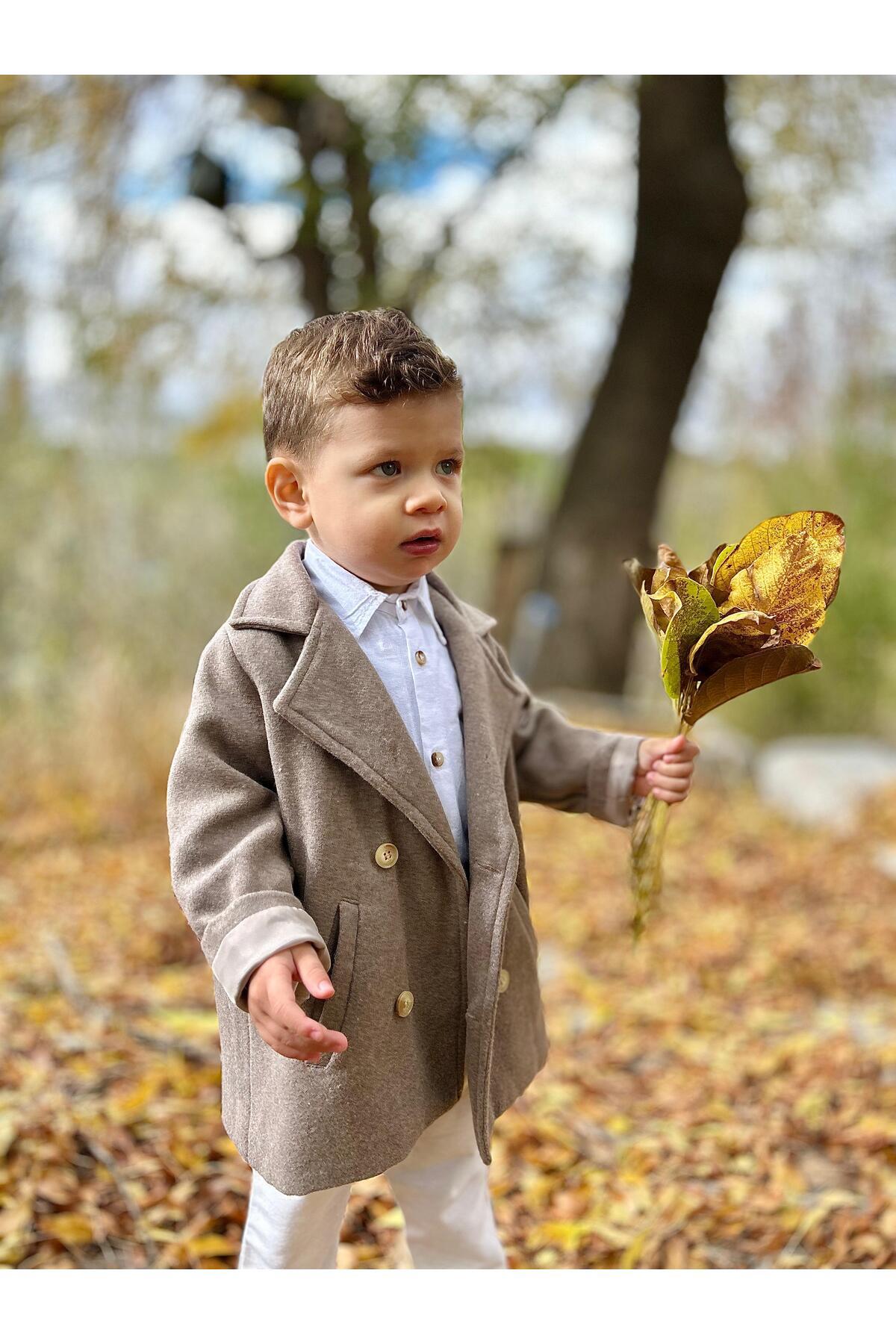 favorimkids Füme Kaşe Bebek Çocuk Kaban fotoğrafı 5 (önizleme)