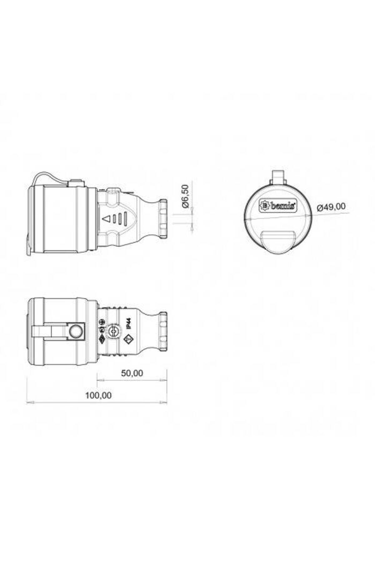 Mikasso-Extension Socket Monophase Rubber Ip44 Bem Bk1-1402-2311 3