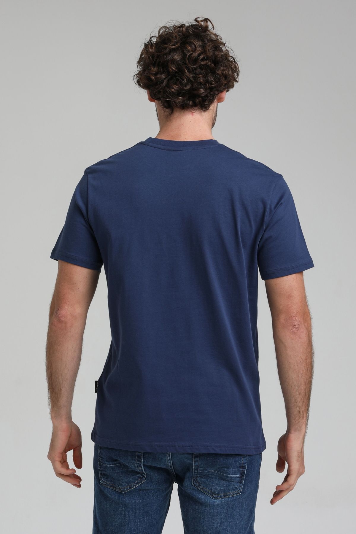 NEW WORLD POLO-Crew Neck Indigo Slim Fit T-Shirt 23ssm20288 5