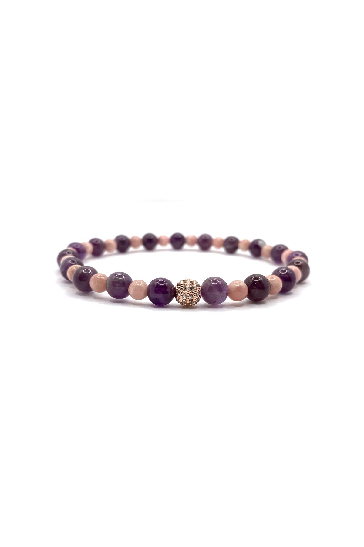 OSMANLI DOĞAL TAŞ-4mm 6mm Genuine Original Rhodochrocite Amethyst Natural Stone Line Bracelet 4