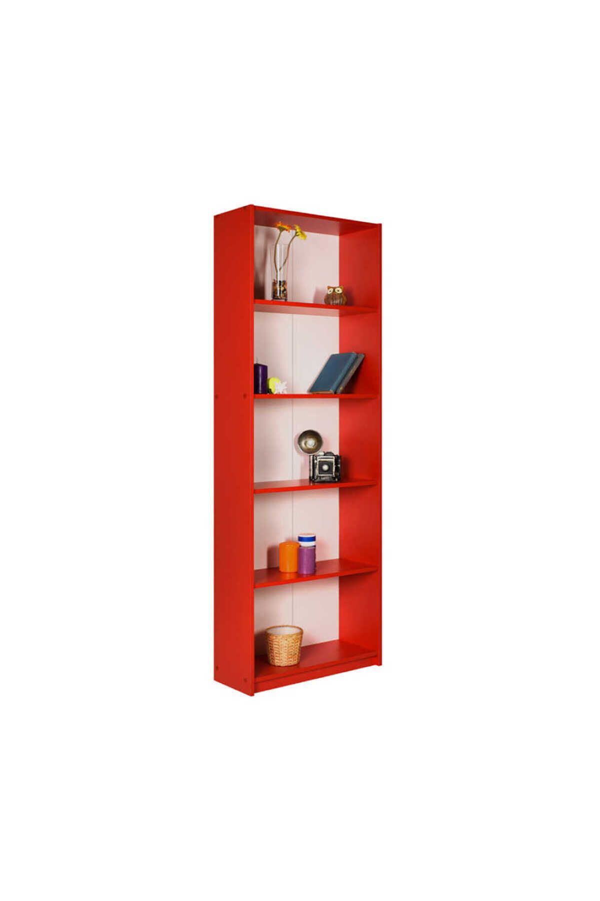 Adore Mobilya Adore Max 5 Raflı Kitaplık Ktp-150-kk-1 Kırmızı