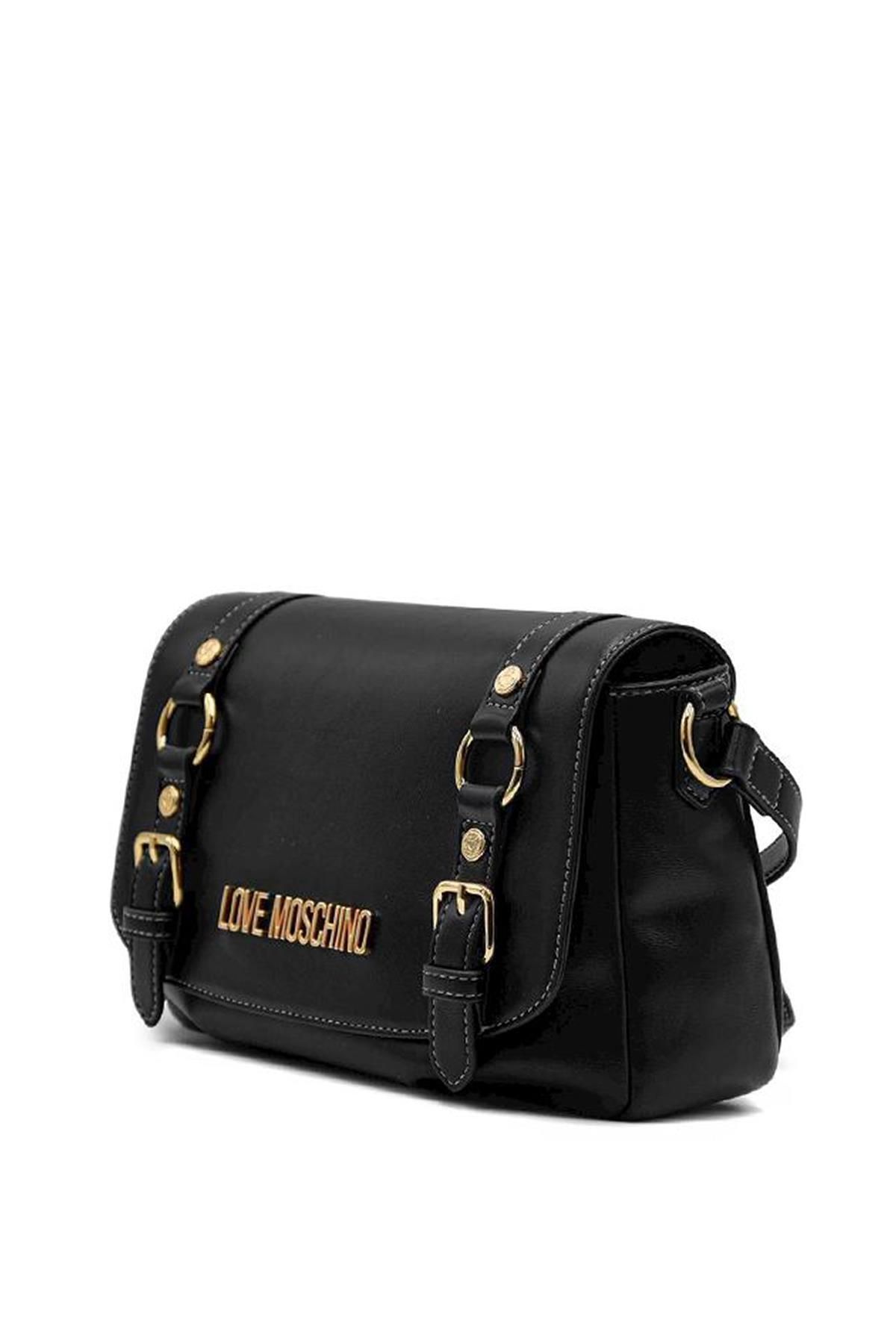 کیف شانه ای مشکی زنانه سیاه JC4224PP0HKI0000 Moschino Love Moschino