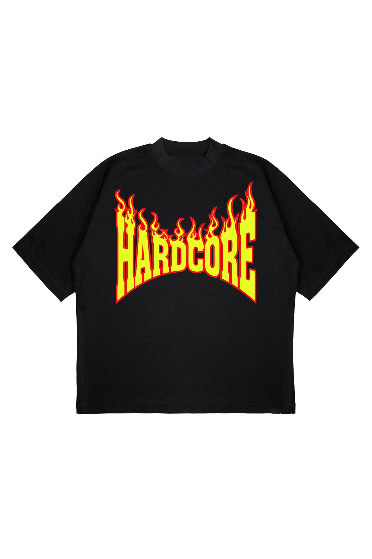 CC STORE HARDCORE TASARIM OVERSIZE SİYAH T-SHIRT