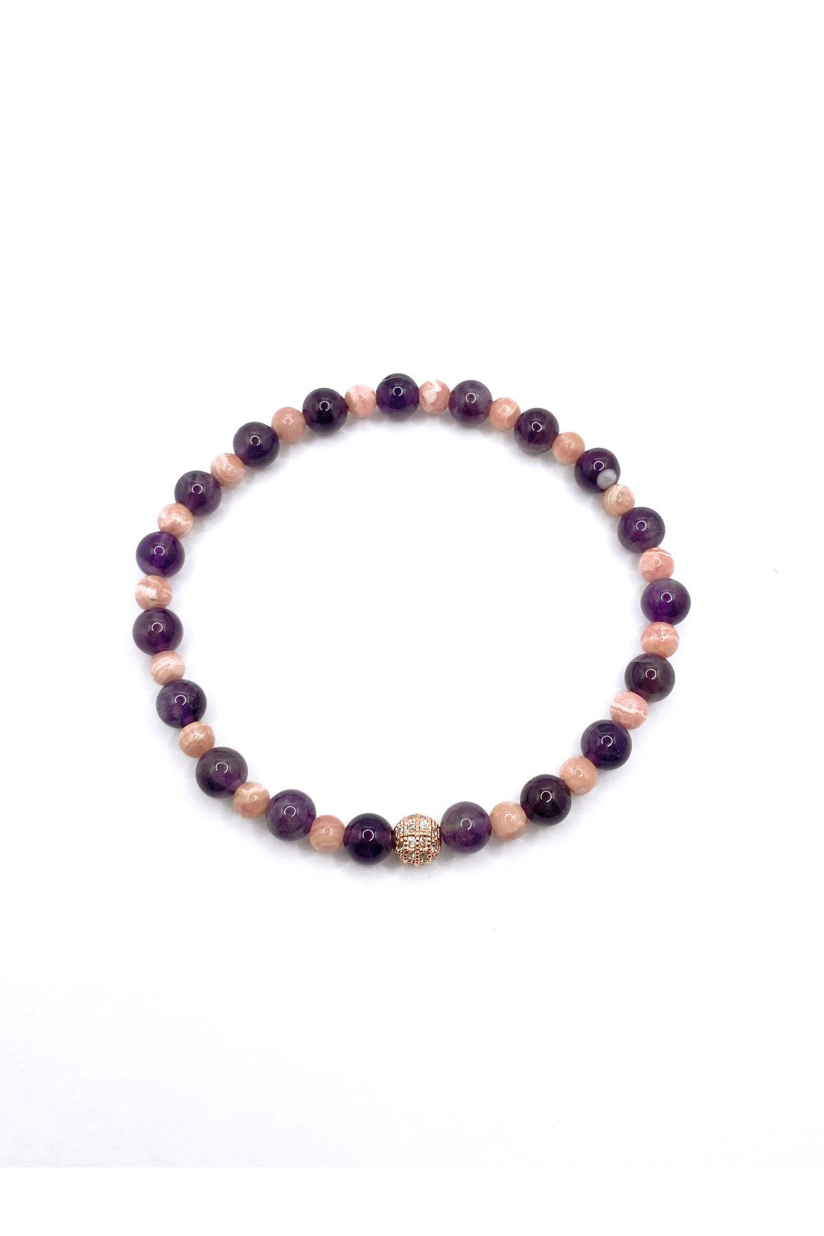 OSMANLI DOĞAL TAŞ-4mm 6mm Genuine Original Rhodochrocite Amethyst Natural Stone Line Bracelet 2