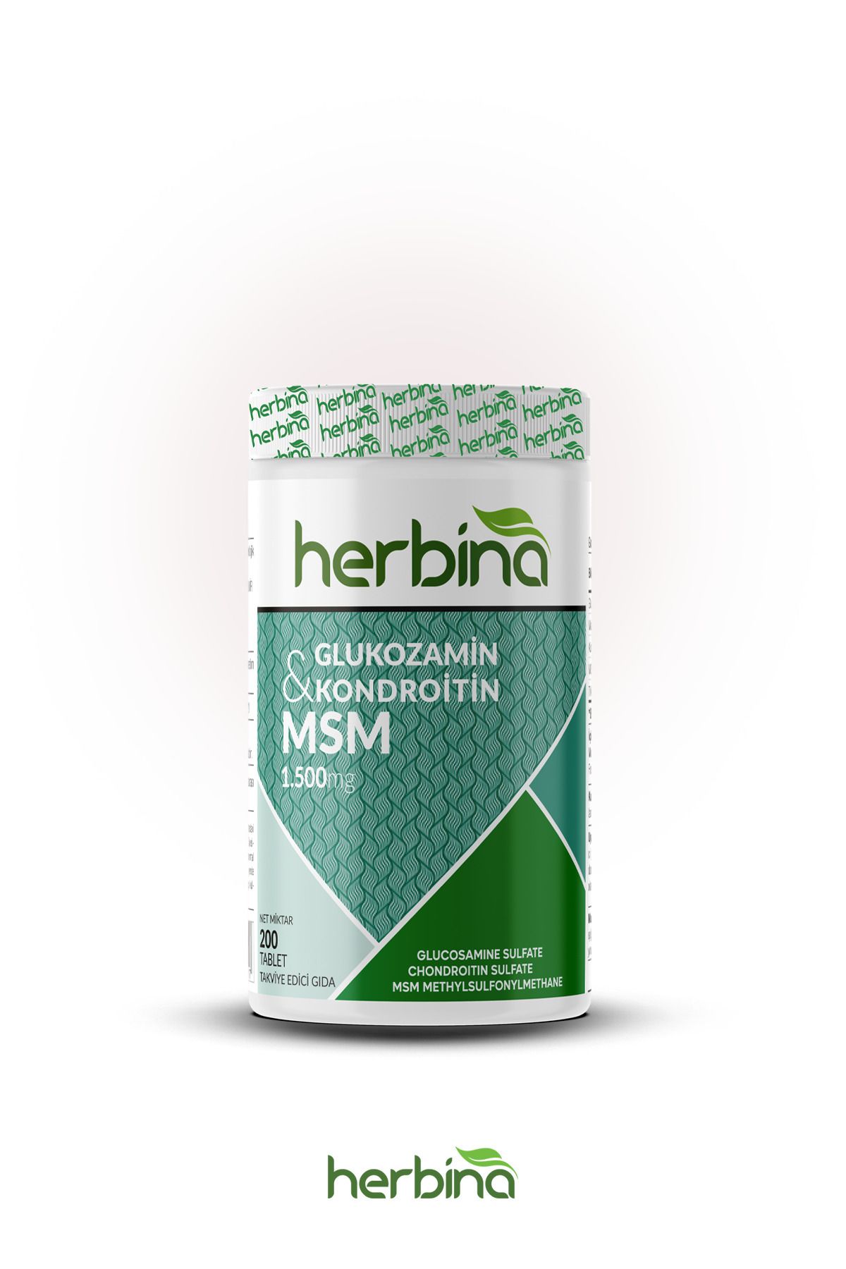 Herbina Glukozamin Sülfat Kondroitin Sülfat Msm Metilsülfonilmetan 200 Tablet X 1500 Mg