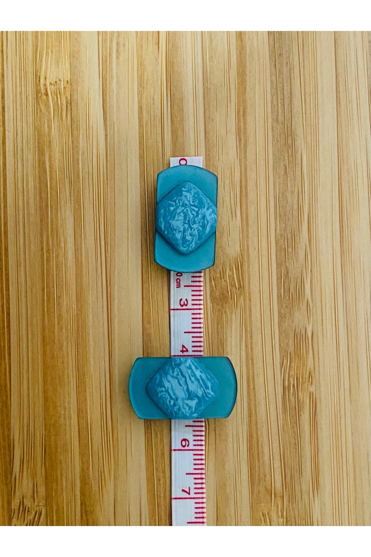 Kartopu-Polyester Cardigan, Vest, Ferace and Blouse Button with a Stand from the Bottom. 1.8cm X 1.4cm. 5 Pieces. 3