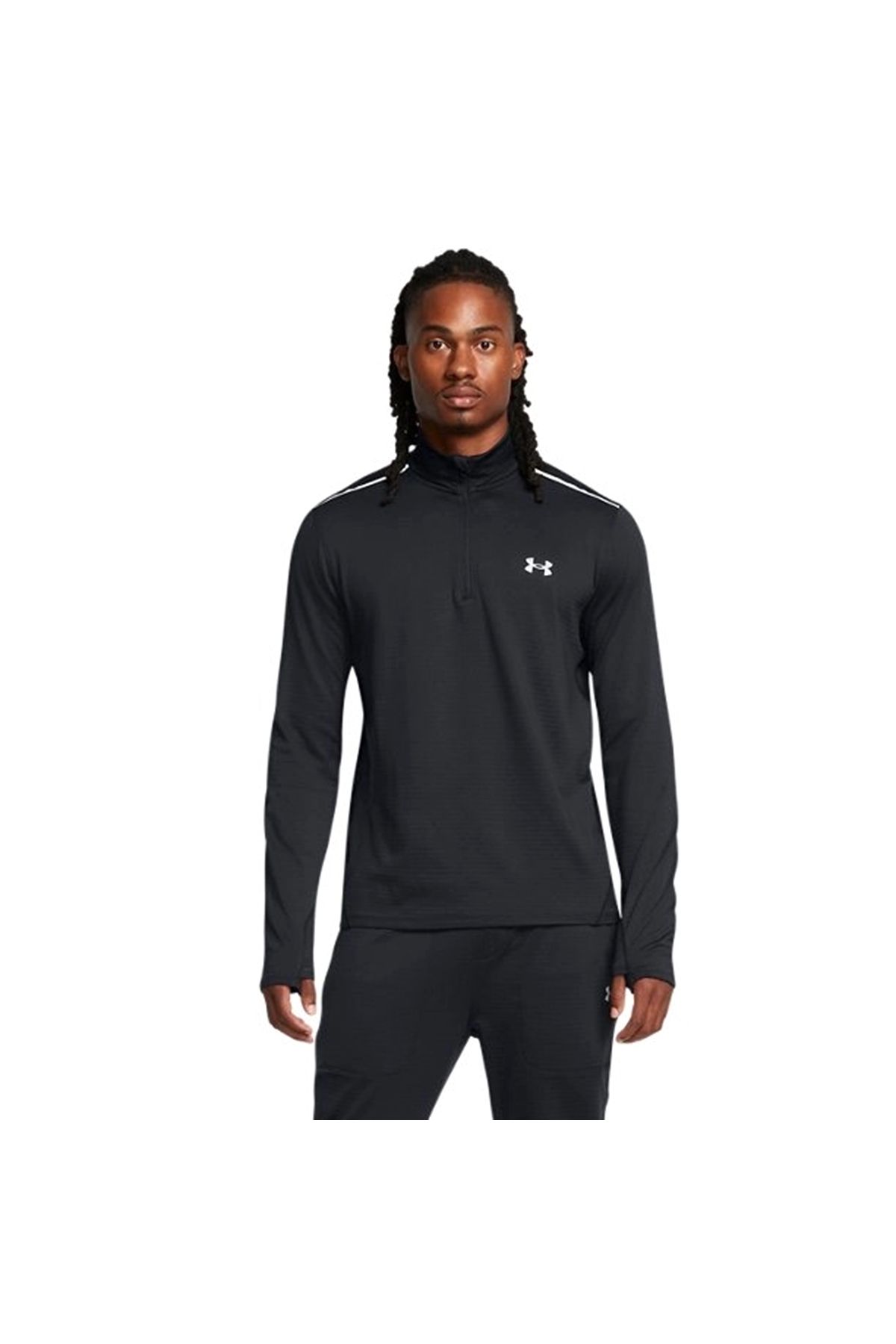 Under Armour-Vanish CW 1/4 Zip - Tricou negru de antrenament pentru bărbați 1387793 -001 1