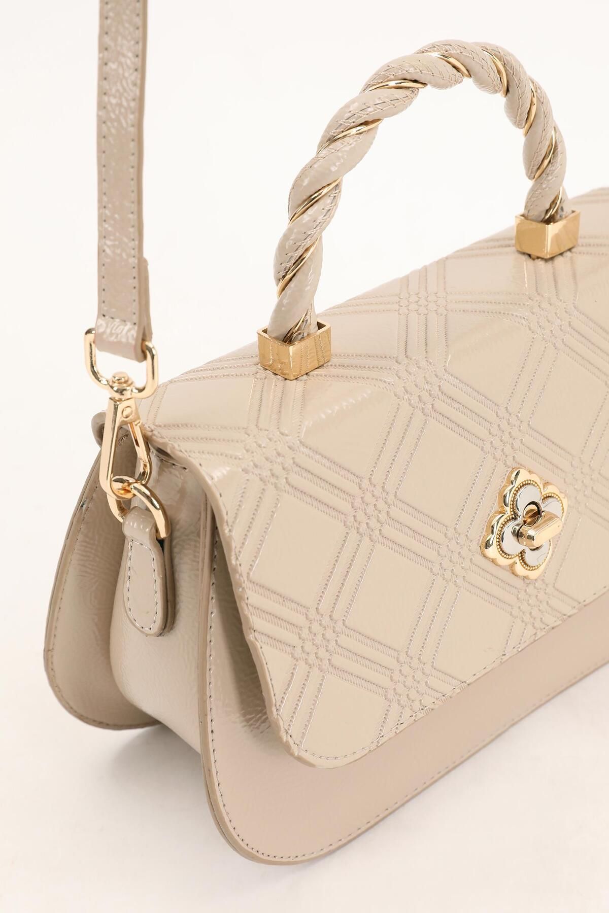 Levidor-Mink Patent Leather Embossed Patterned Handbag 3