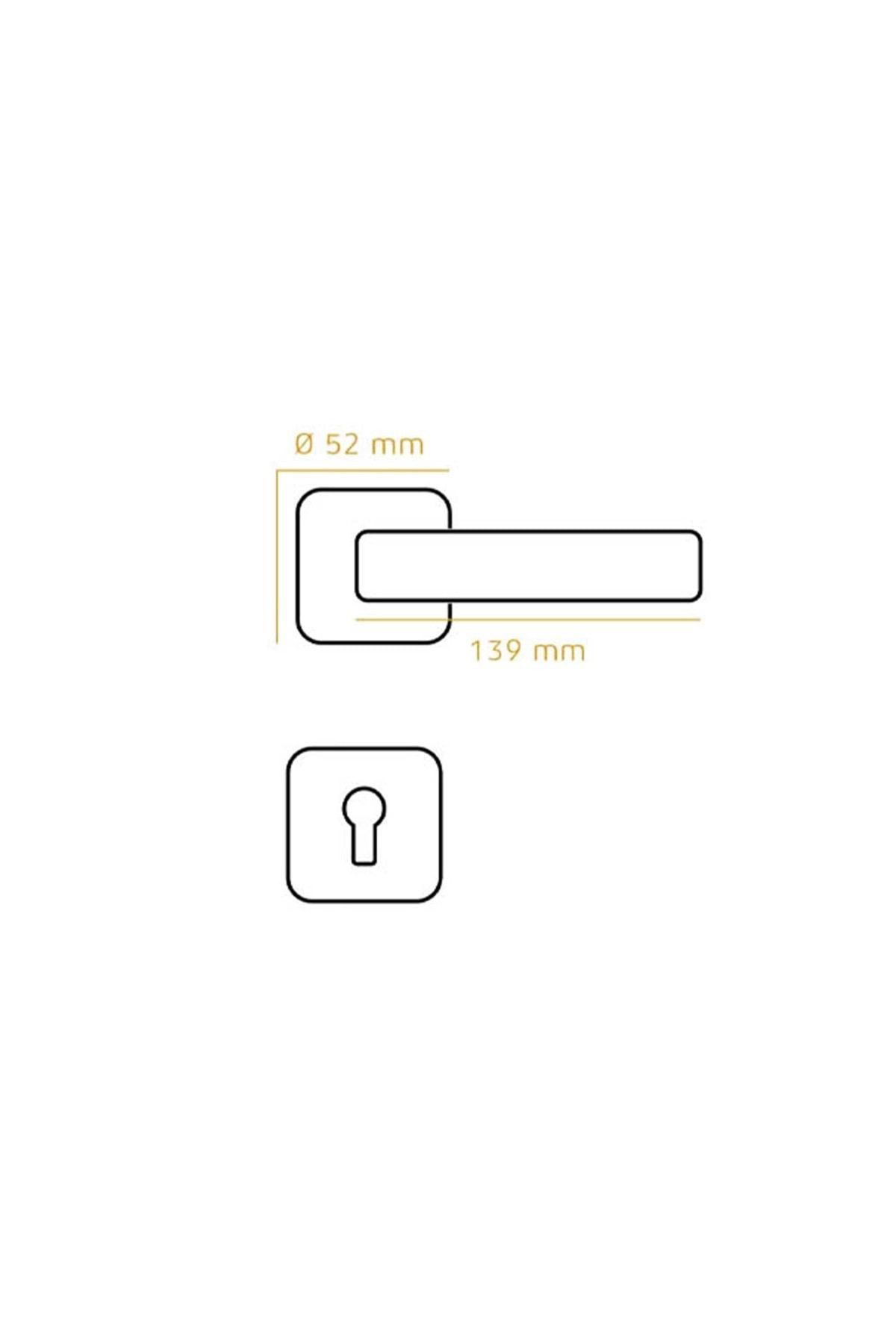 DOĞANLAR KAPI KOLLARI-Doğanlar Falcon Zamak Satin Rosette Room Door Handle Pyz 3