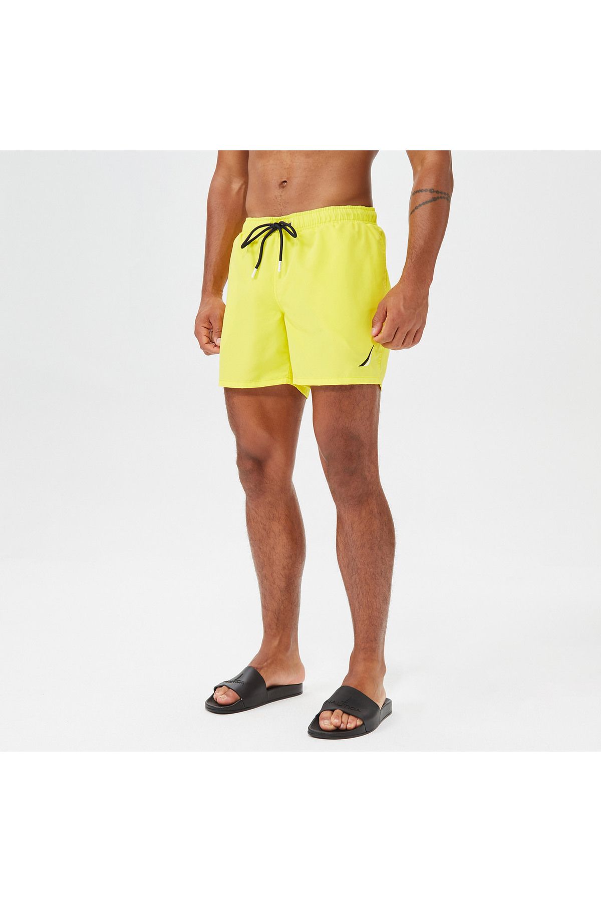 Erkek Sarı Standart Fit Mayo Şort - 3