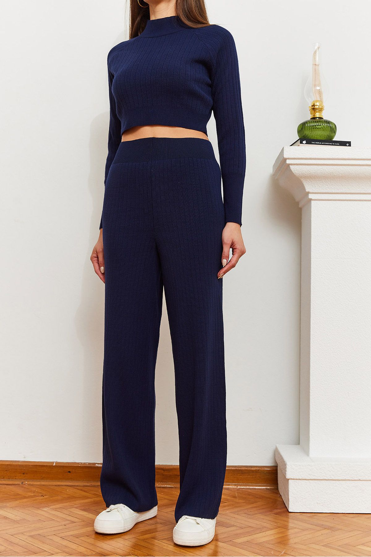 Bianco Lucci-Dámská Crop Corded Toe Detailní sada úpletu nahoře a dole 85001045 6