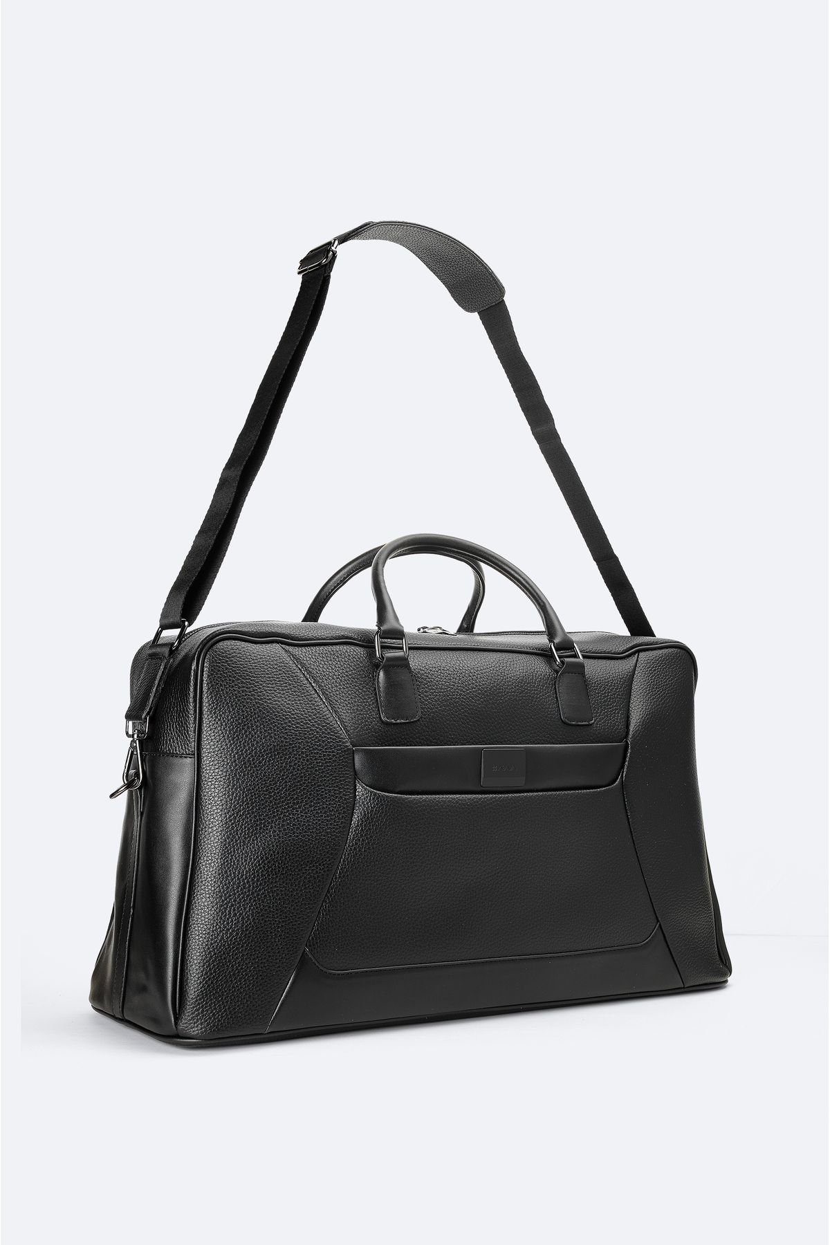 Avva-Men's Black Leather Look Travel Bag A41Y9106 5