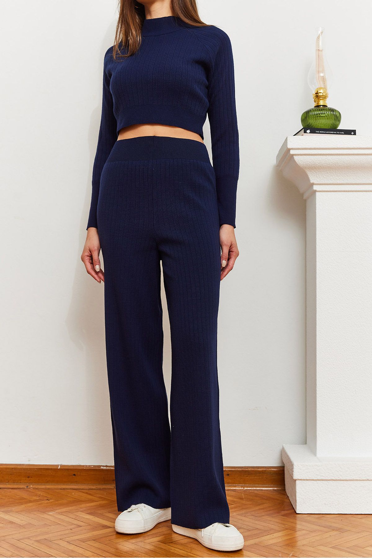 Bianco Lucci-Dámská Crop Corded Toe Detailní sada úpletu nahoře a dole 85001045 5