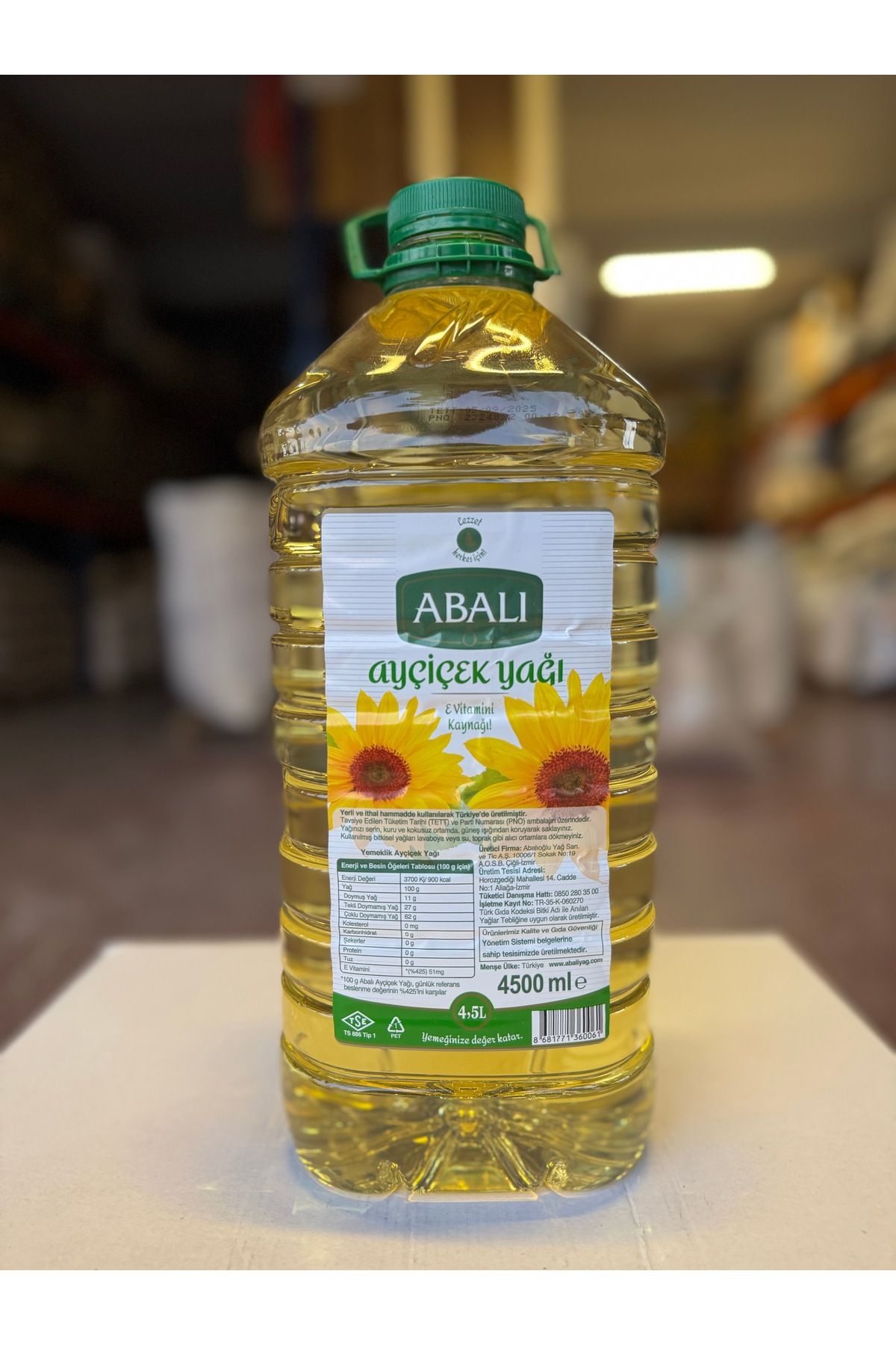 Abalı Ayçiçek Yağı Pet 4,5lt