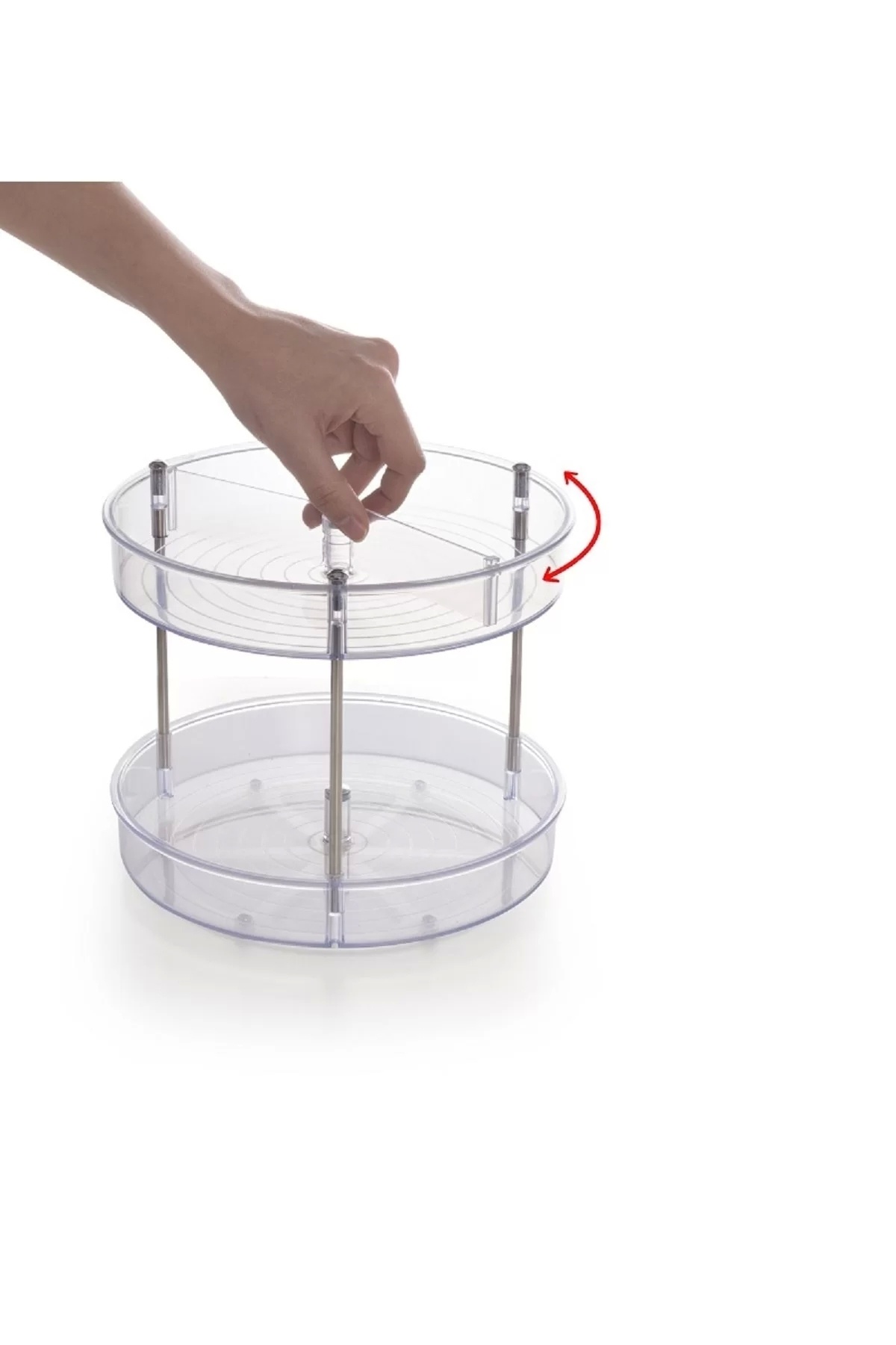 Prima Nova-Elpida Two Tier Revolving Shelf - Transparent 4