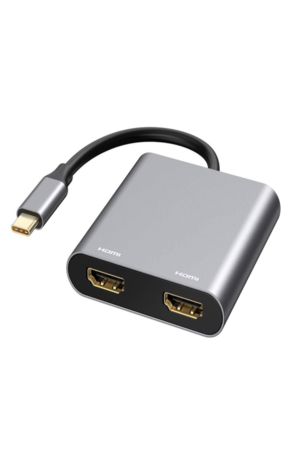 Soylu elektronik-Pc MacBook Screen Extender Dual HDMI Vga USB 3.0 4K 60Hz USB C Hub Display Dual Monitor Extender 2