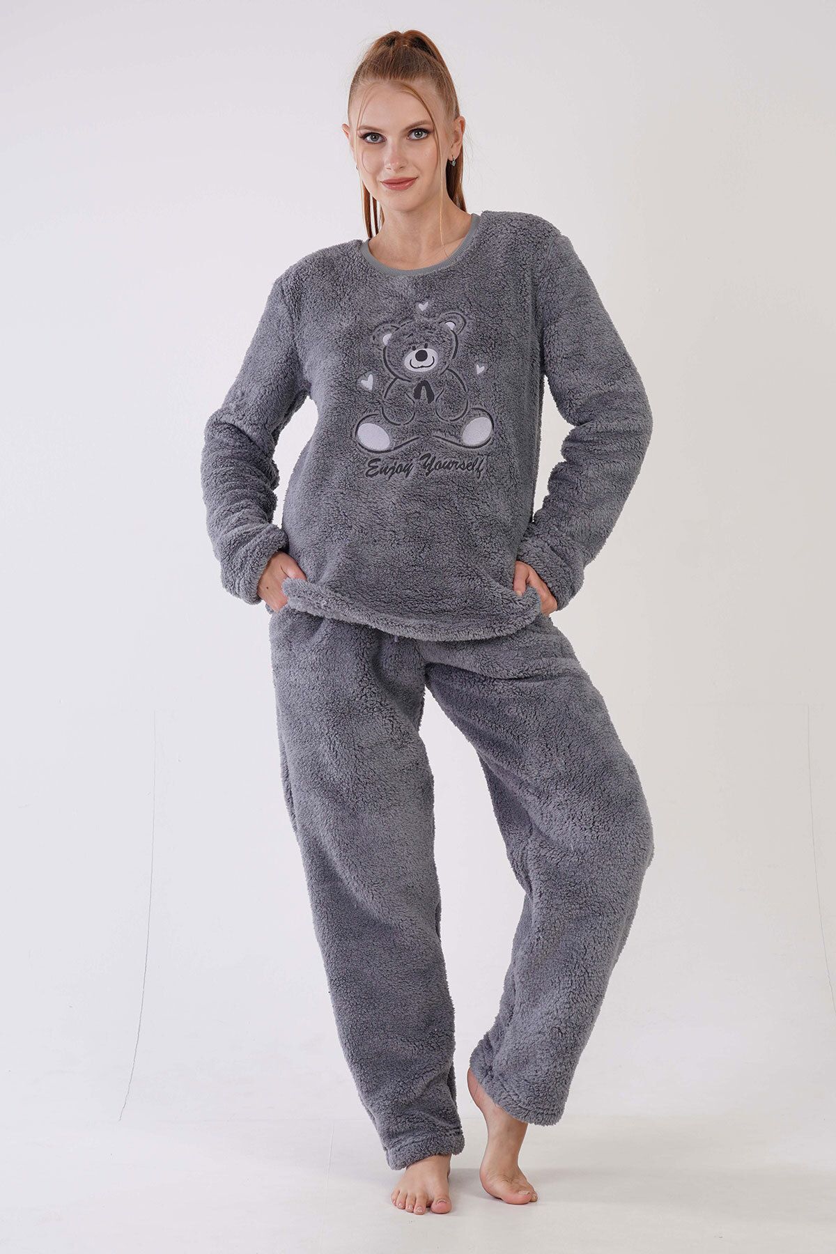 VİENETTA Kadın Welwelsoft Uzun Kol Pijama Takım , 306048