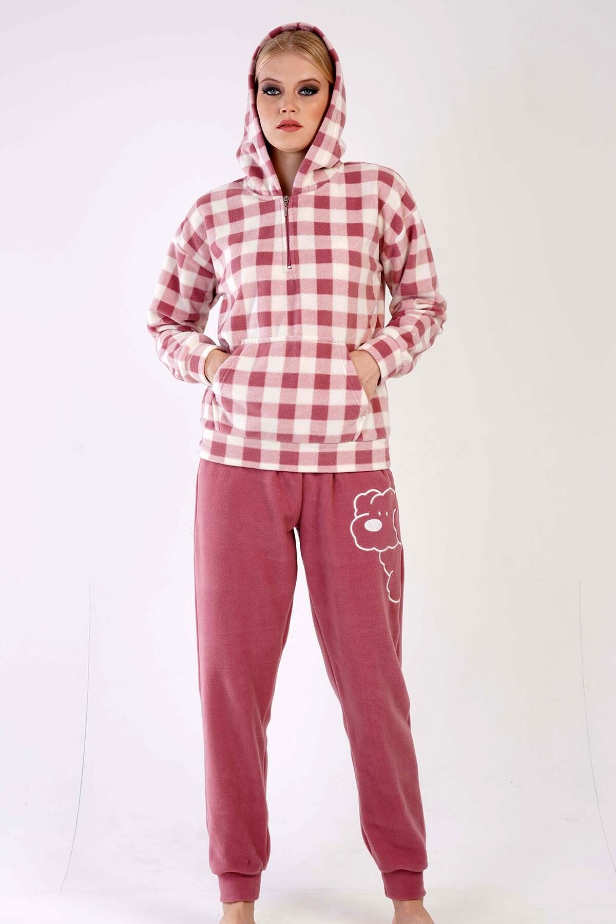 VİENETTA Kadın Polar Uzun Kol Pijama Takım , 304154