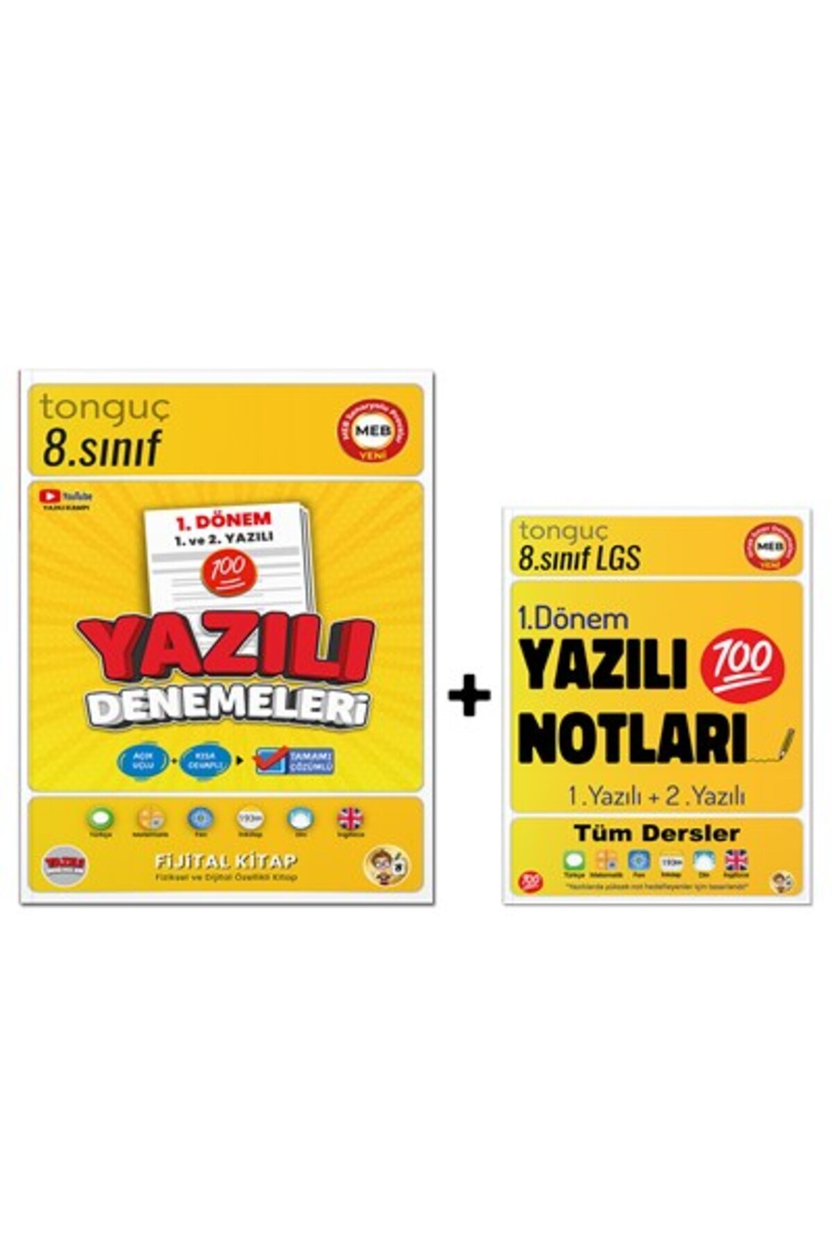 Tonguç Yayınları 8. Sınıf 1. Dönem Yazılı Denemeleri ve Yazılı Notları - Tonguç Yayınları