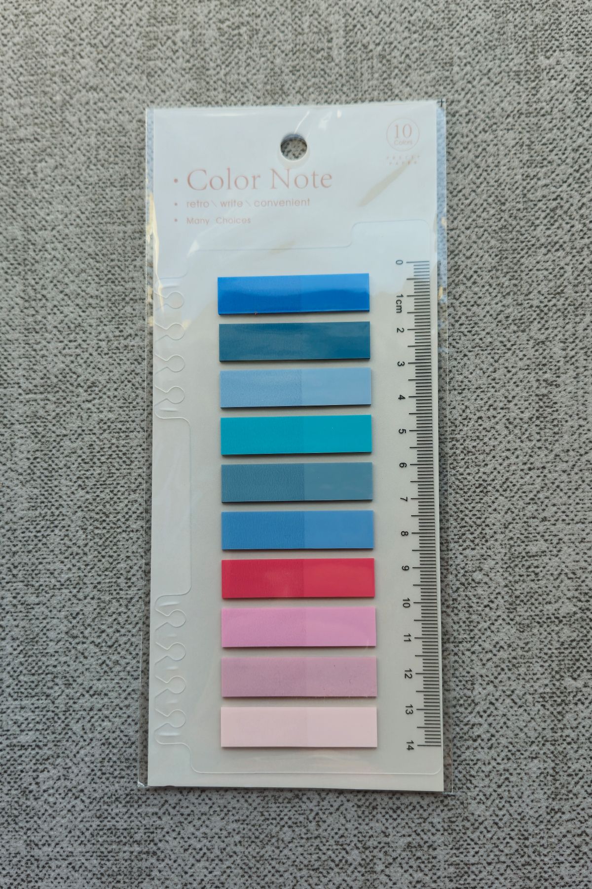Mona Craftist-Soft Pastel Colored 200 Sheets Post-It Note Paper - Index Sticker with Ruler 1