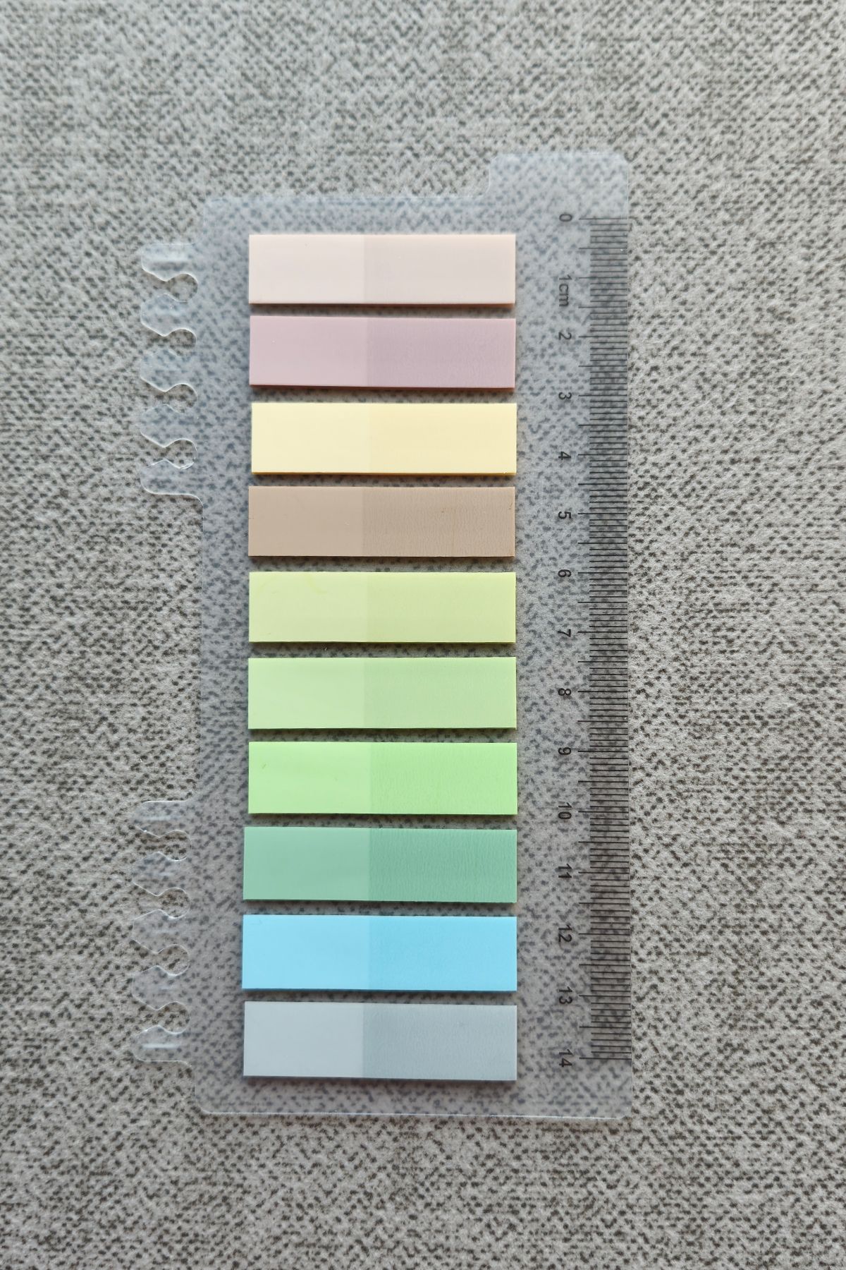 Mona Craftist-Soft Pastel Colored 200 Sheets Post-It Note Paper - Index Sticker with Ruler 2