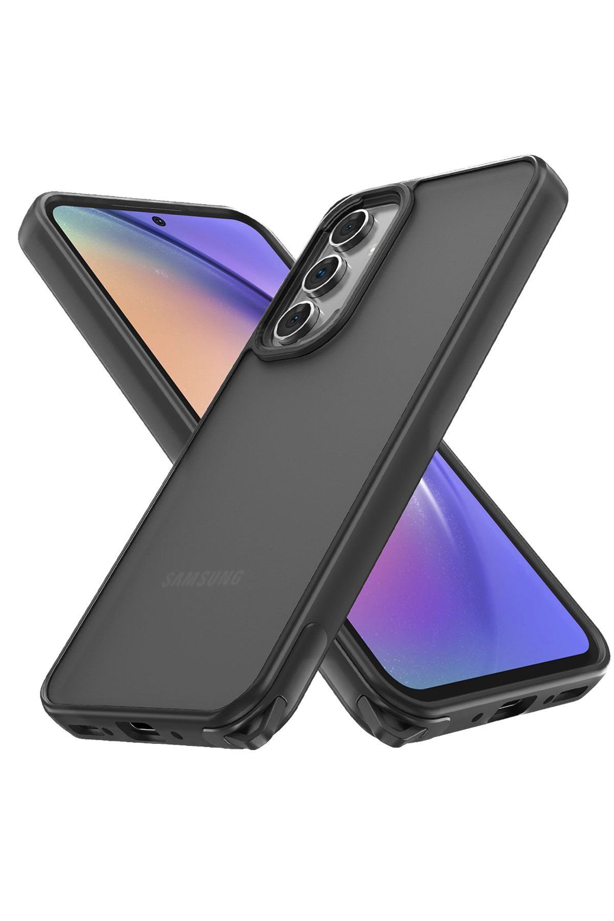 Leybaks Samsung Galaxy A54 Uyumlu Kaymaz Materyal Tam Koruma İp Takılabilir Kılıf