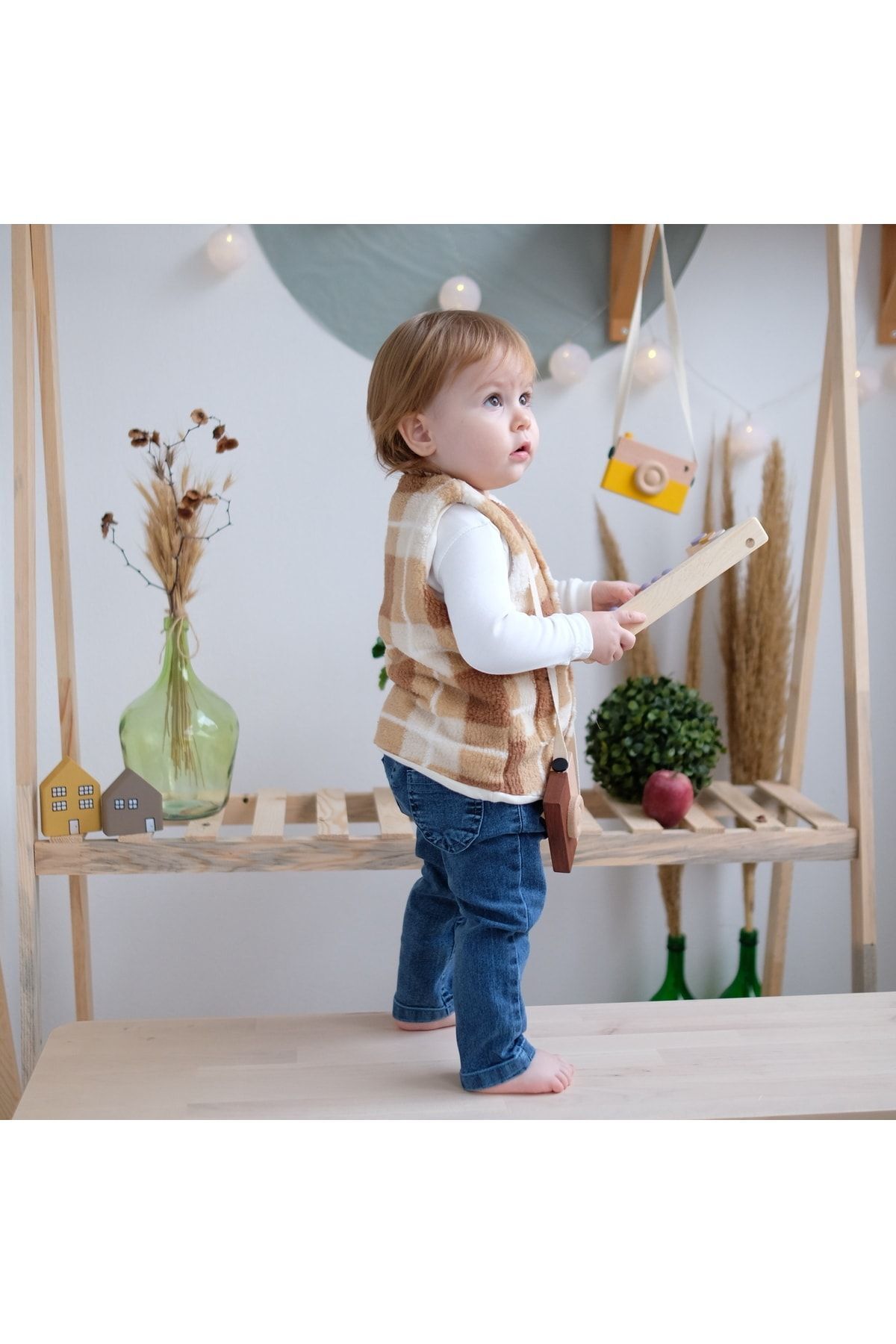 Flexi-Fleece Plaid Baby Vest 6