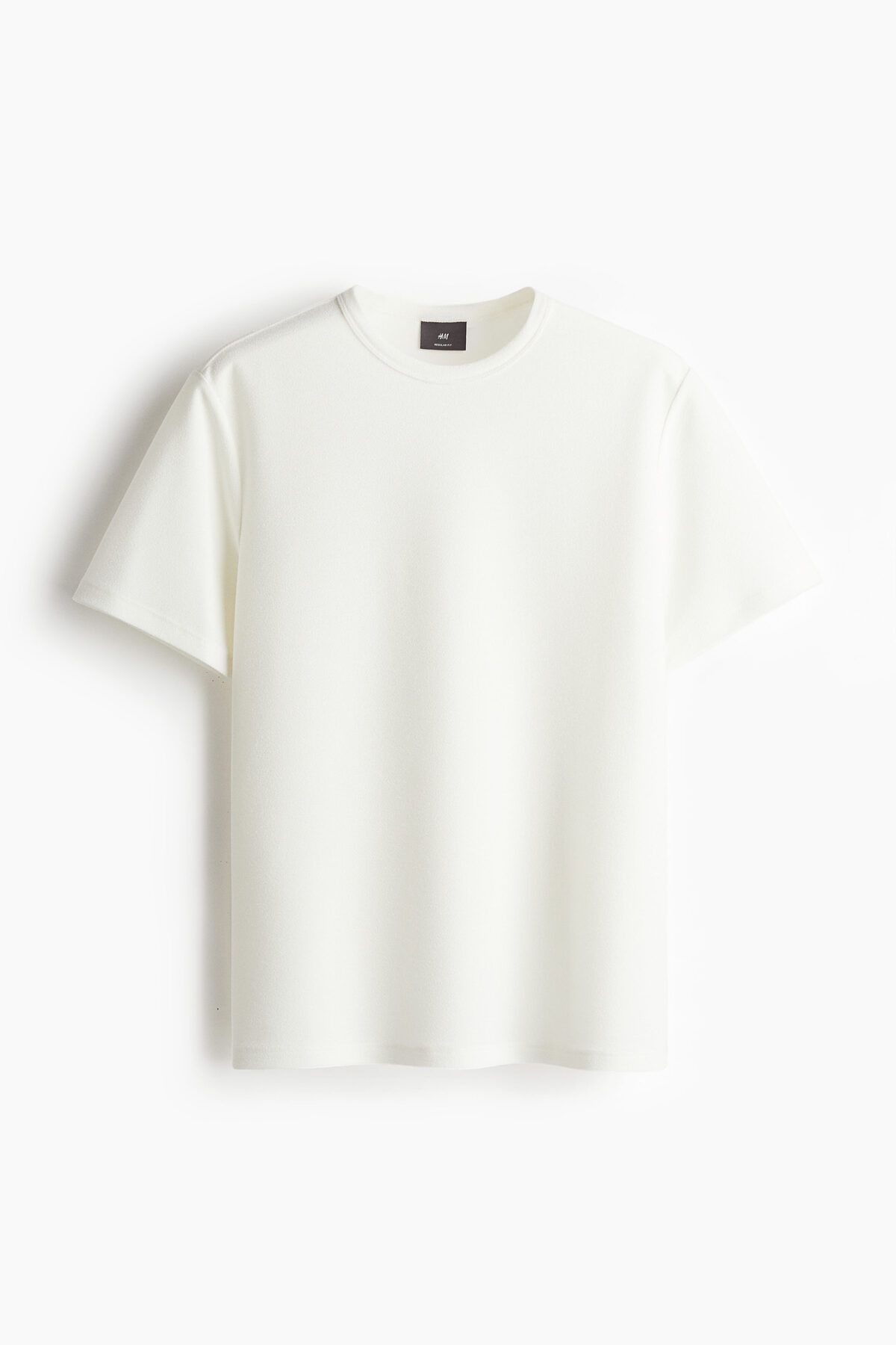 تی شرت سفید مردانه T به طور منظم متناسب H M H&M