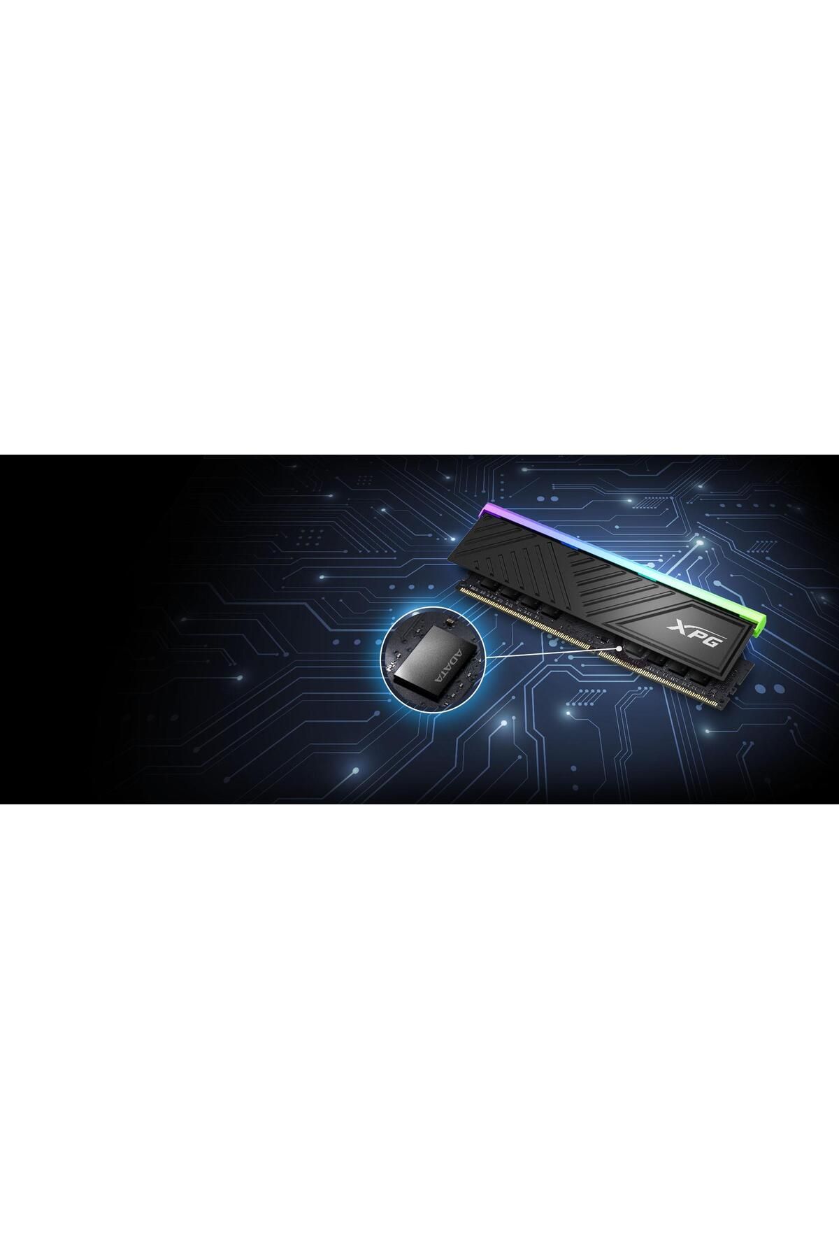 Adata-Ax4u32008g16a-sbkd35g 8 جيجابايت 3200 ميجا هرتز Ddr4 Xpg Spectrıx D35g Rgb ذاكرة الكمبيوتر السوداء 4