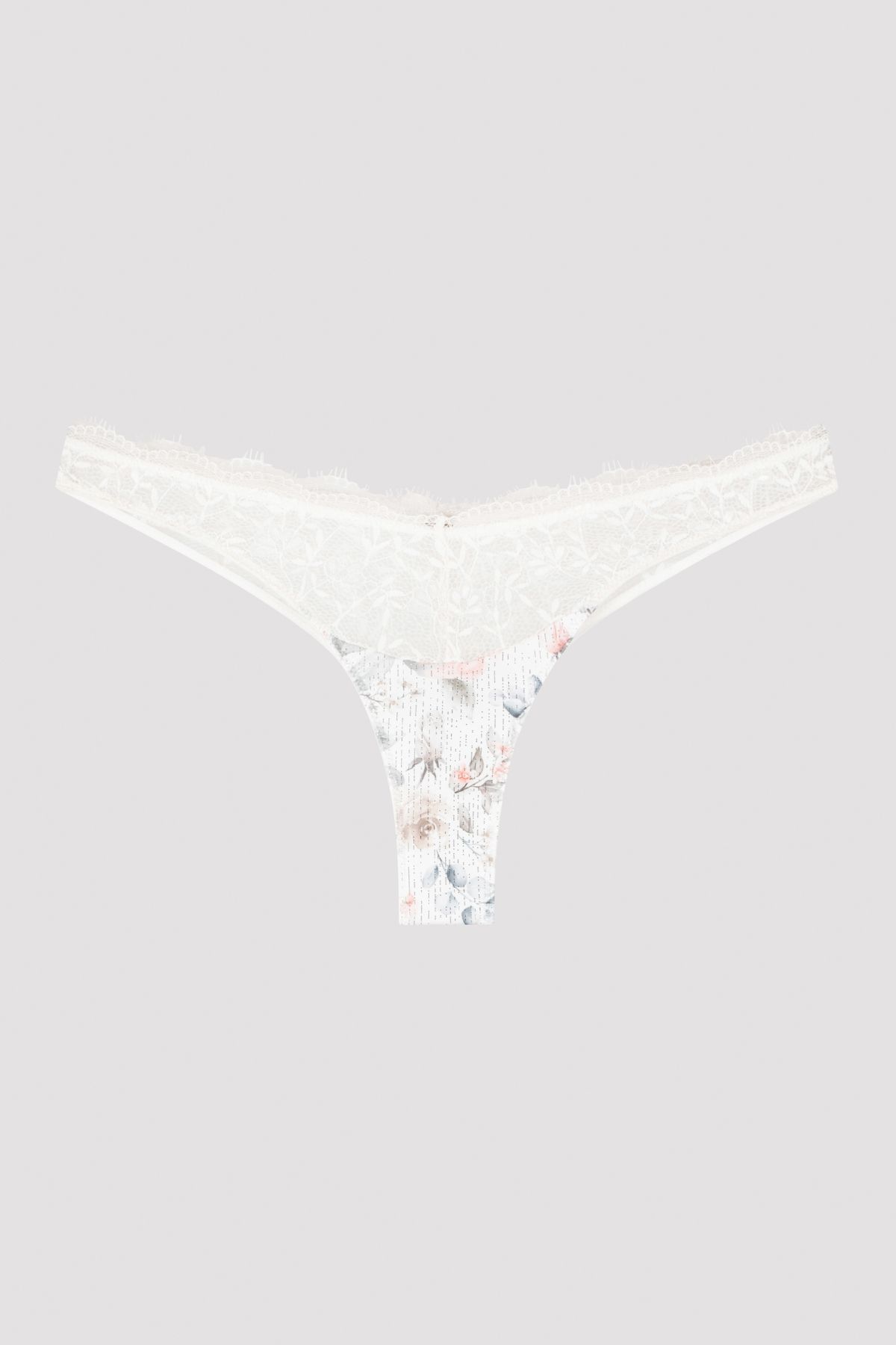 Penti-Brazilian Lace V-Look White Panties - Frilly 3