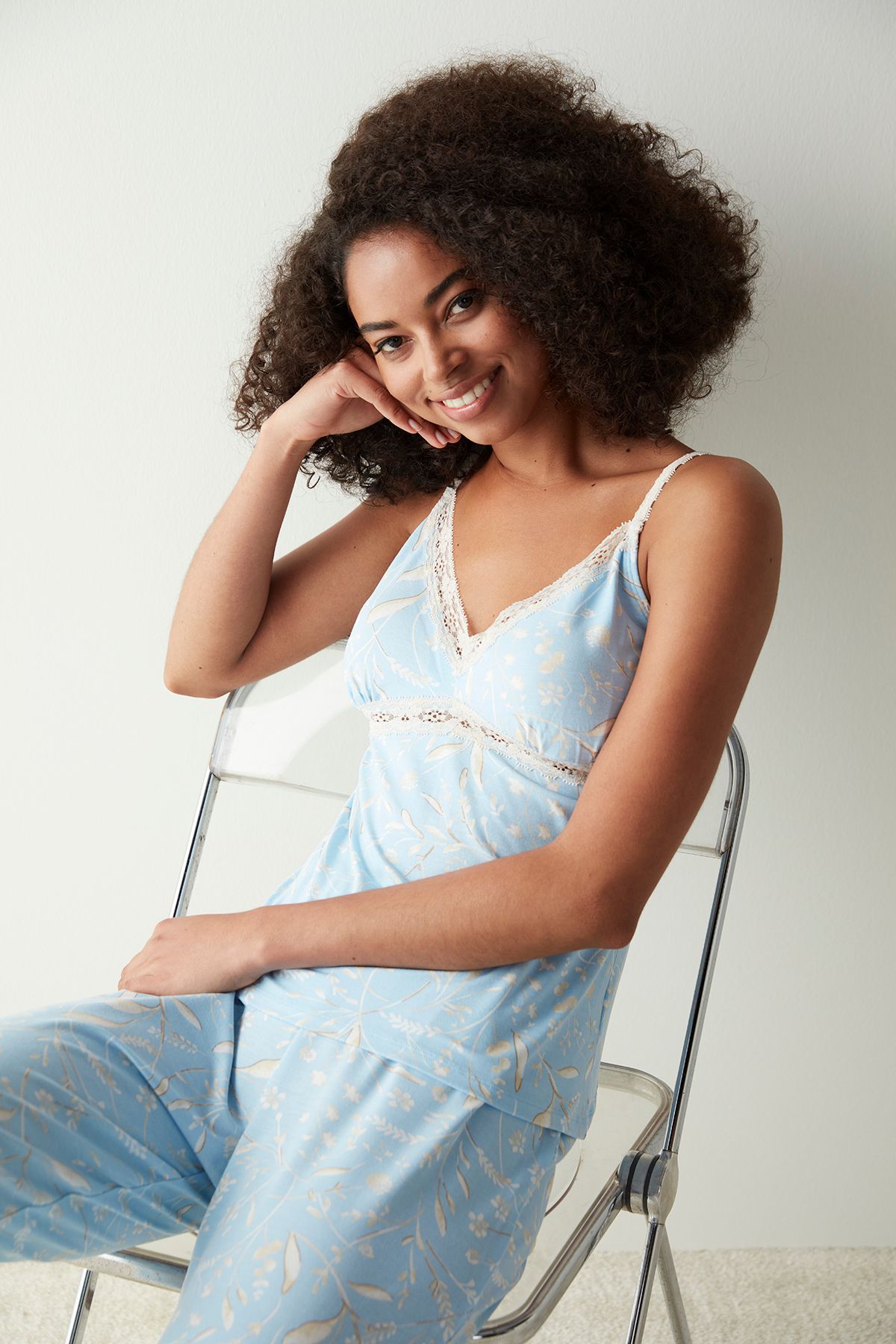 Penti-Top de pijama de atlet cu imprimeu Maye 1