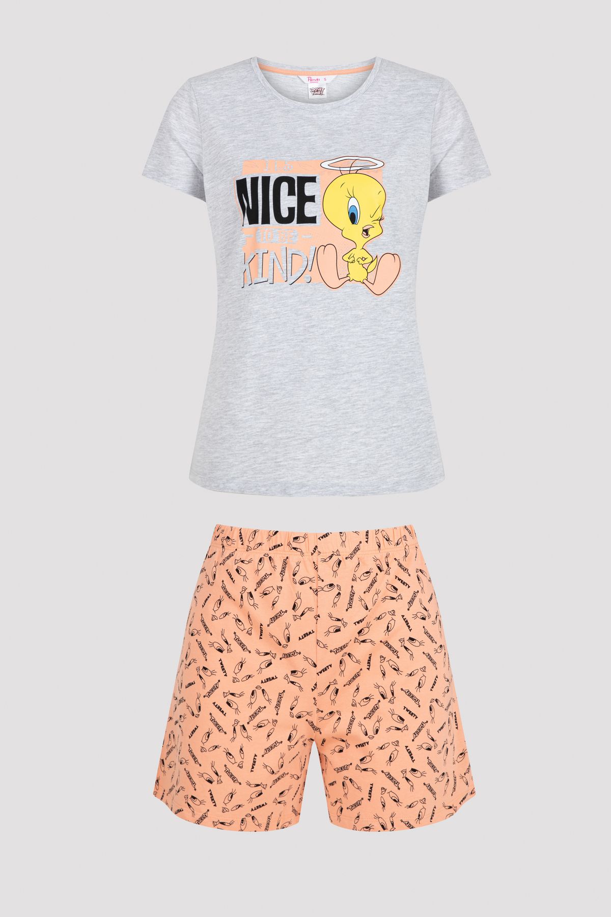 Penti-Multicolored Lic Kind Tweety Shorts Pajama Set 6