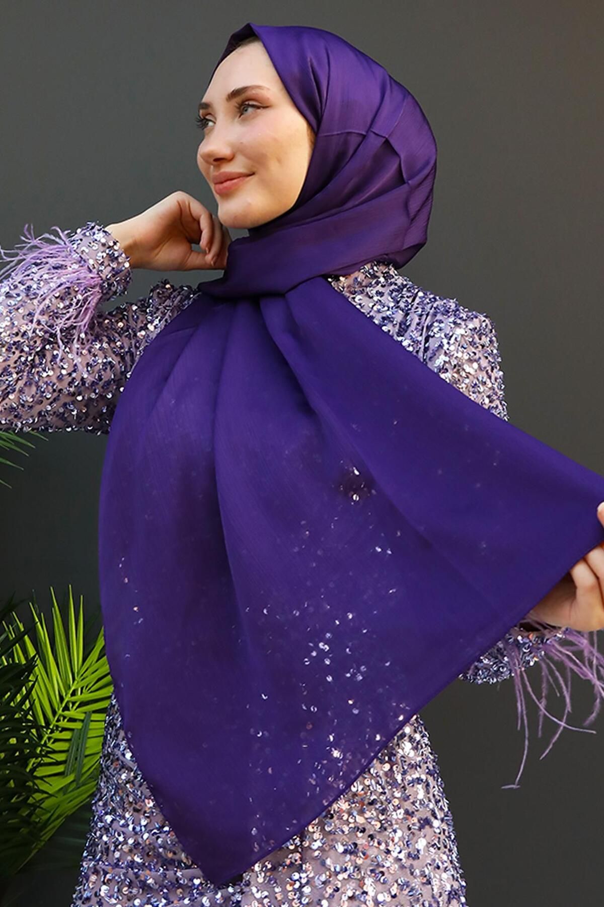 GİZ AGİYİM-Şal violet Janjan 3