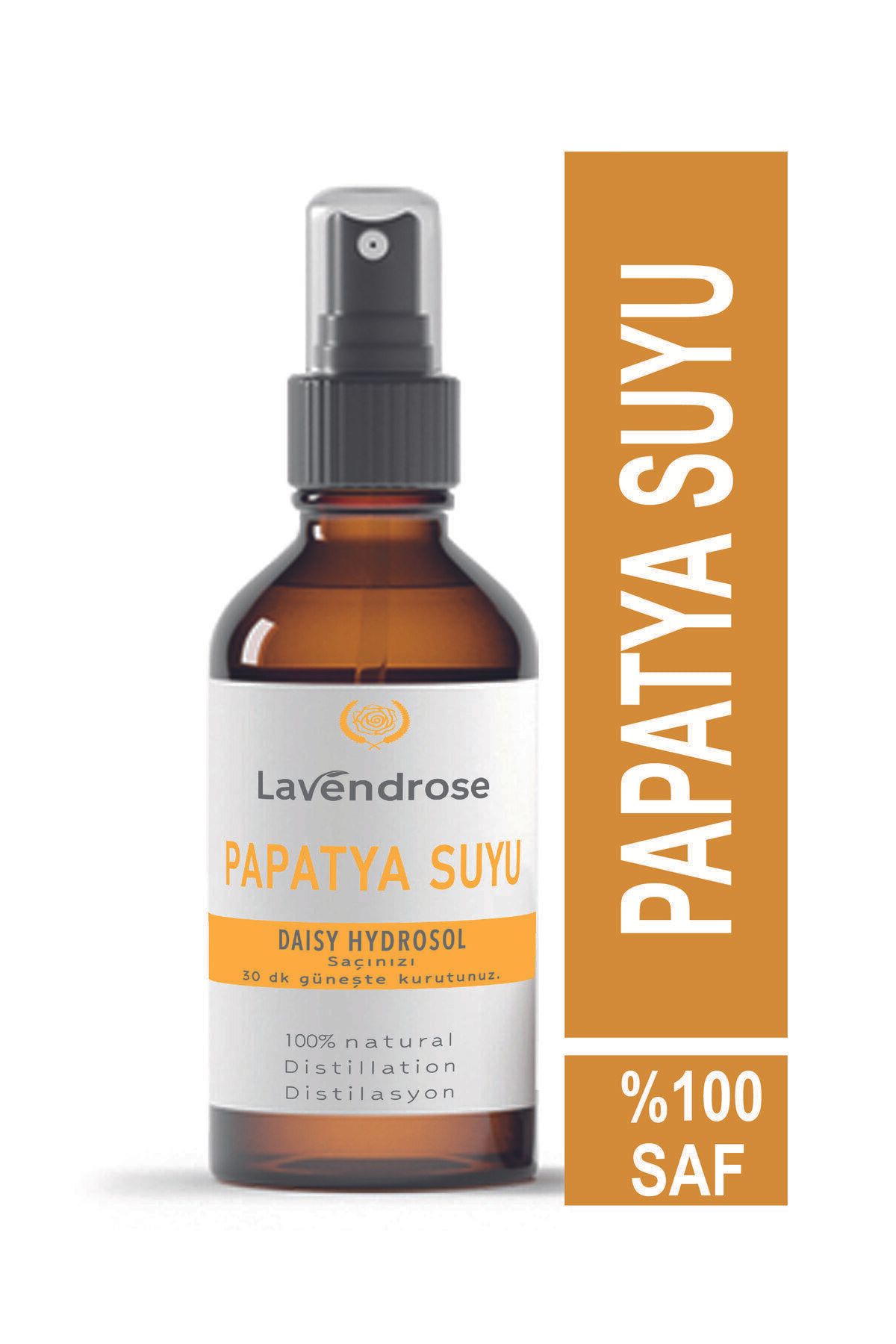 Lavendrose Papatya Hidrosolü Yağı Alınmamış 100ml- %100 Doğal Saç Açıcı Sprey