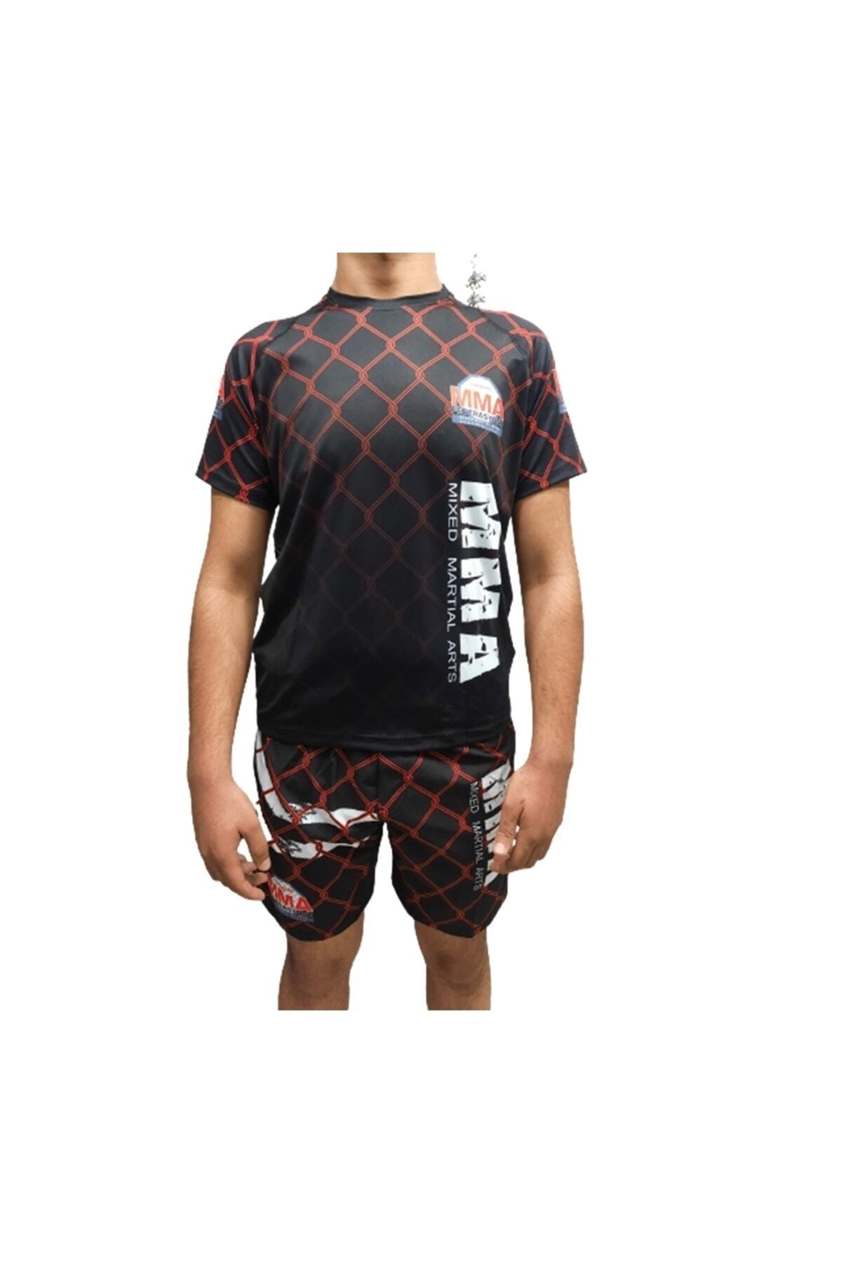 Octagon Mma Rashguard Federasyon Onaylı Kırmızı görsel 2