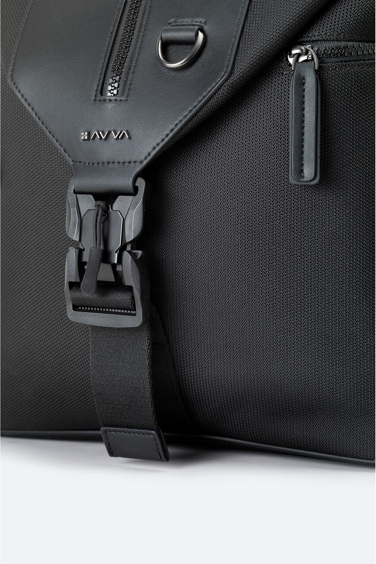 Avva-Men's Black Zippered Backpack A42Y9111 6