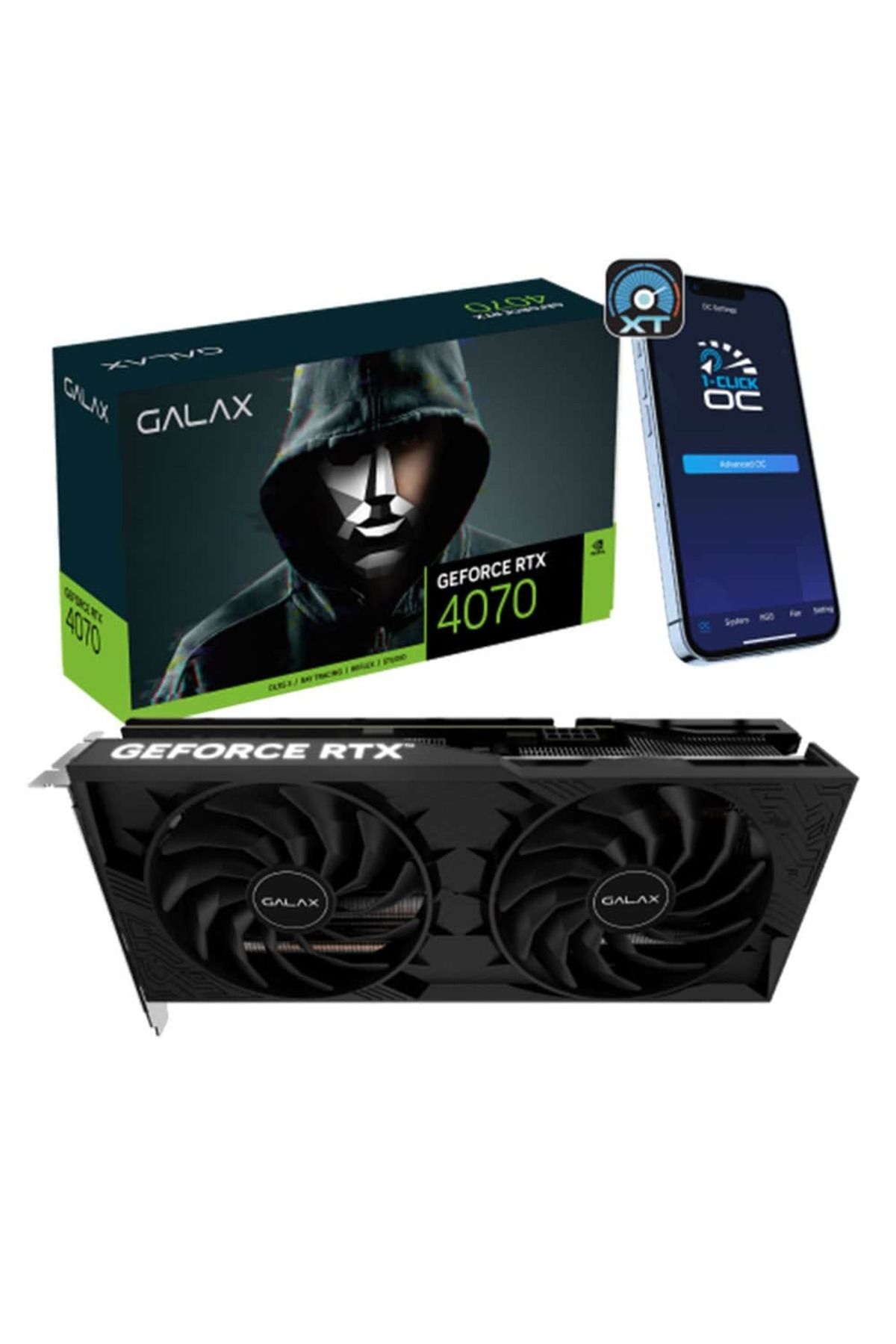 GALAX-Geforce Rtx 4070 D6 - 1 Click Oc, 2X 12Gb Gddr6, 192 Bit Dlss 3 Graphics Card (47Nol7Mdabdx) 1