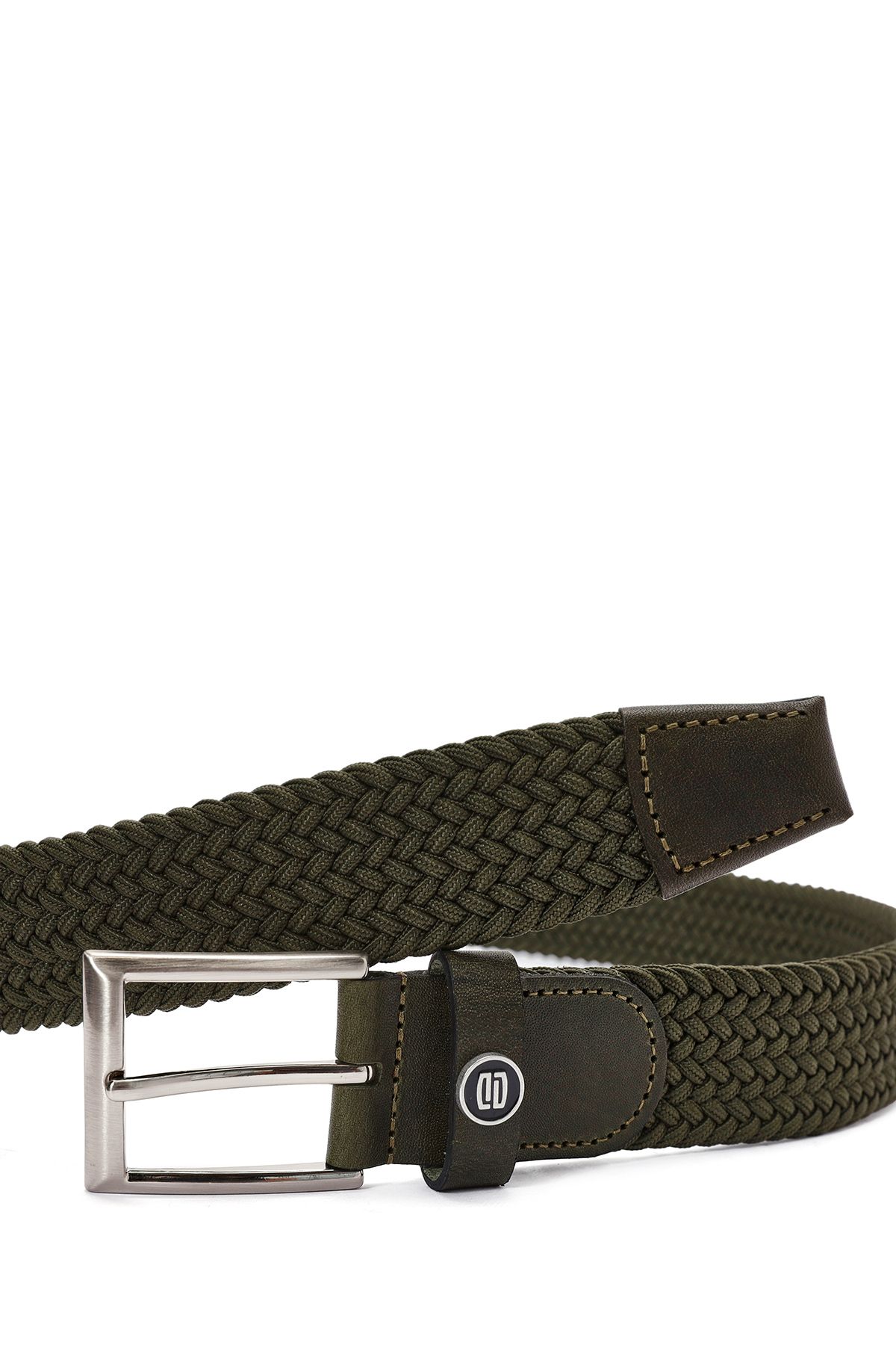 Derimod-Men's Green Braided Leather Belt 000A2D 1400229 4