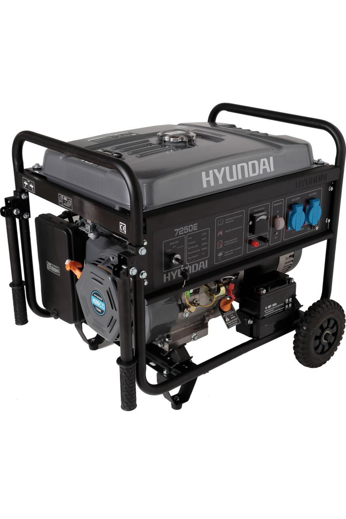 Hyundai HHY7250E-3 Trifaze Benzinli Marşlı Jeneratör 7,5 kVA 380V