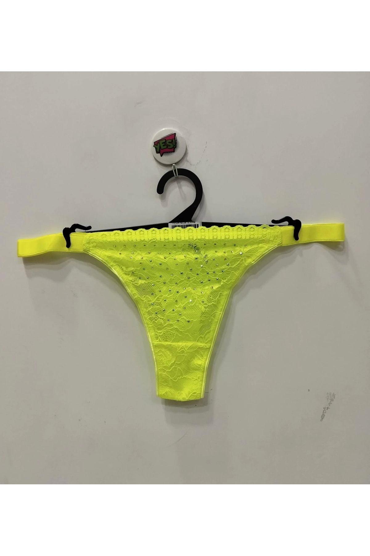 Tılsım Lingerie-Set sutien galben neon cu strasuri - 106 3