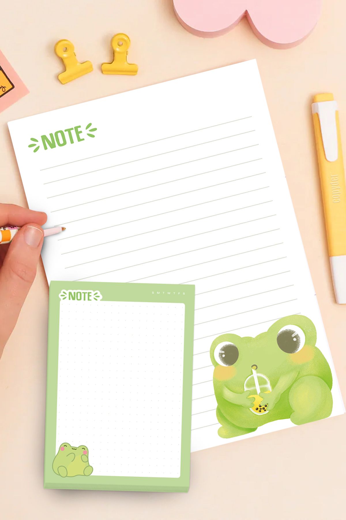 Copyder-Cute Frog Themed Memo Pad Notepad Notebook Set 50 Sheets 1