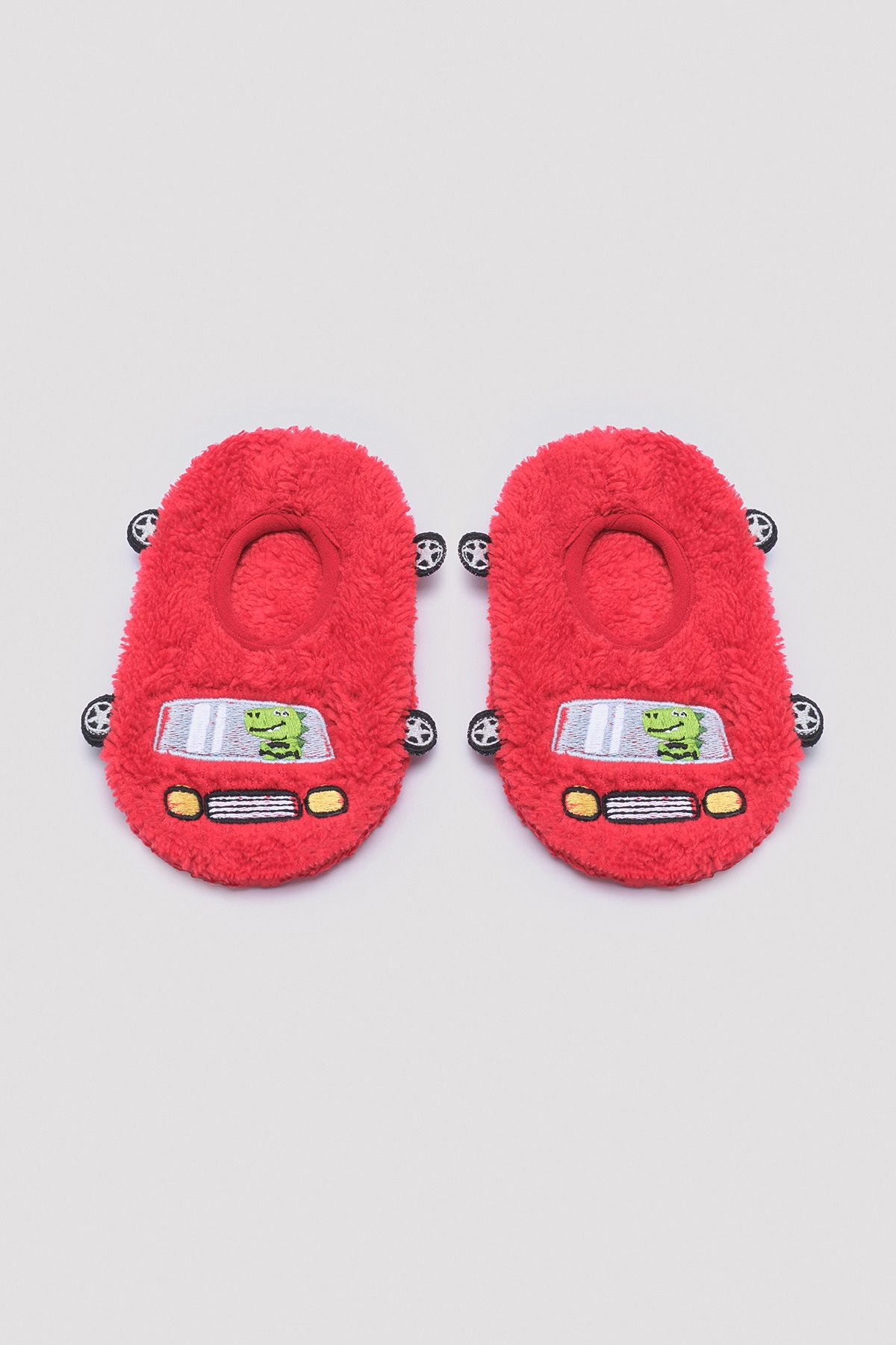 Penti-Boy's Driver Dino Patterned Red Booties 2