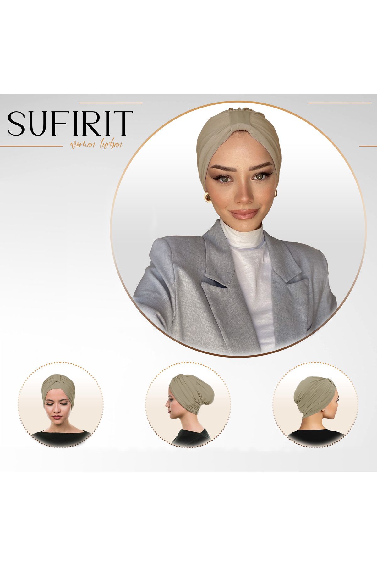Sufirit-Hijab Bonnet - Bridge Scarf - Ready-Made Bonnet Shawl - Design Models 2