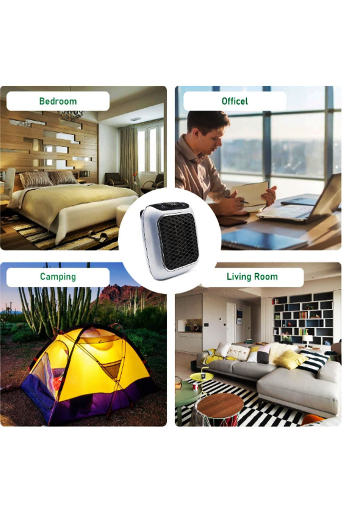 gaman Mini Isıtıcı 800 Watt Uzaktan Kumandalı Priz Tipi Portatif Kolay Elektrikli Isıtıcı