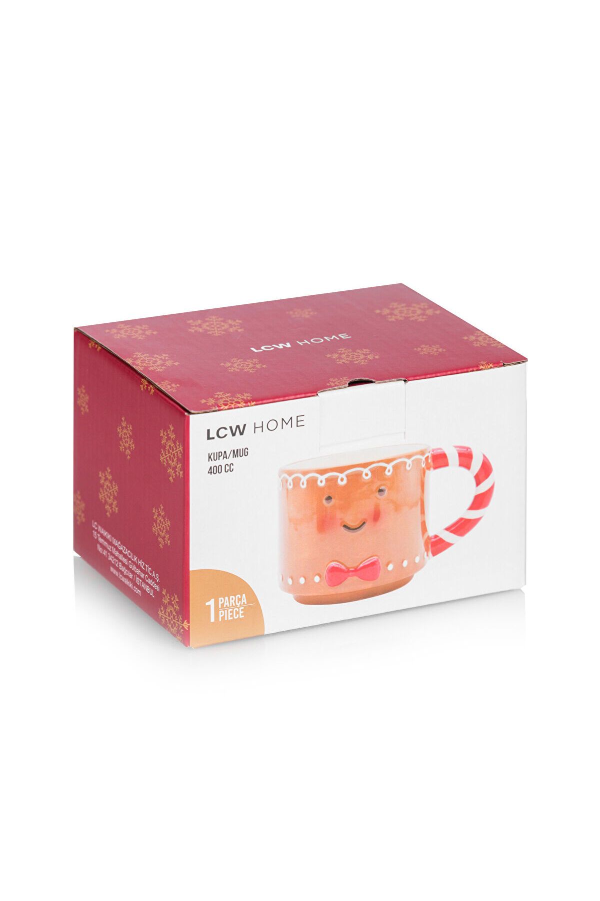 LC Waikiki-Lcw Home Buff New Year Themed Ceramic Mug 400 ml 4