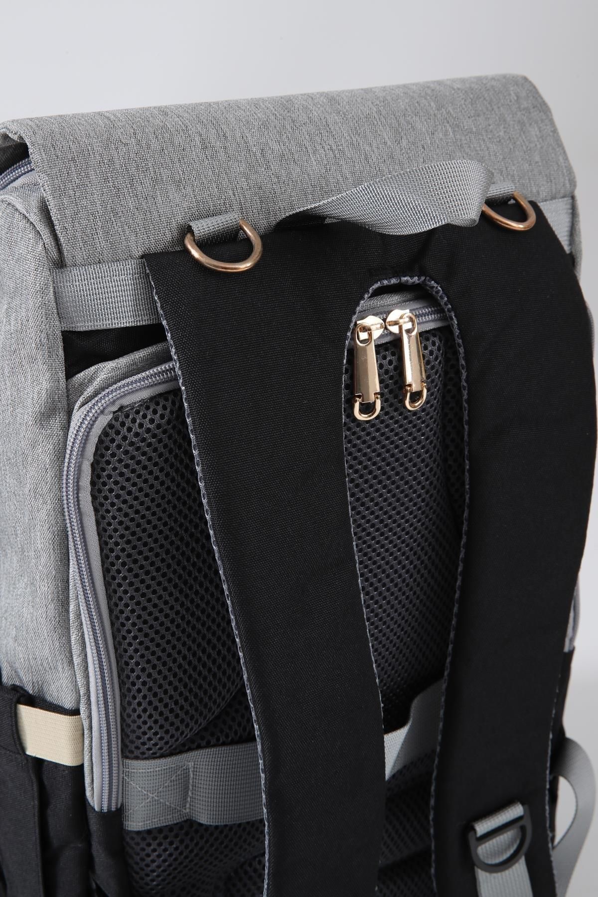 ÇÇS-51768 Model Gray Care Backpack - Mother and Baby 6