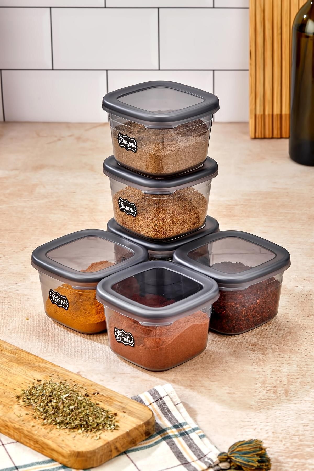 Okyanus Home-Storage Container with 6 Labels 0.55ml 6