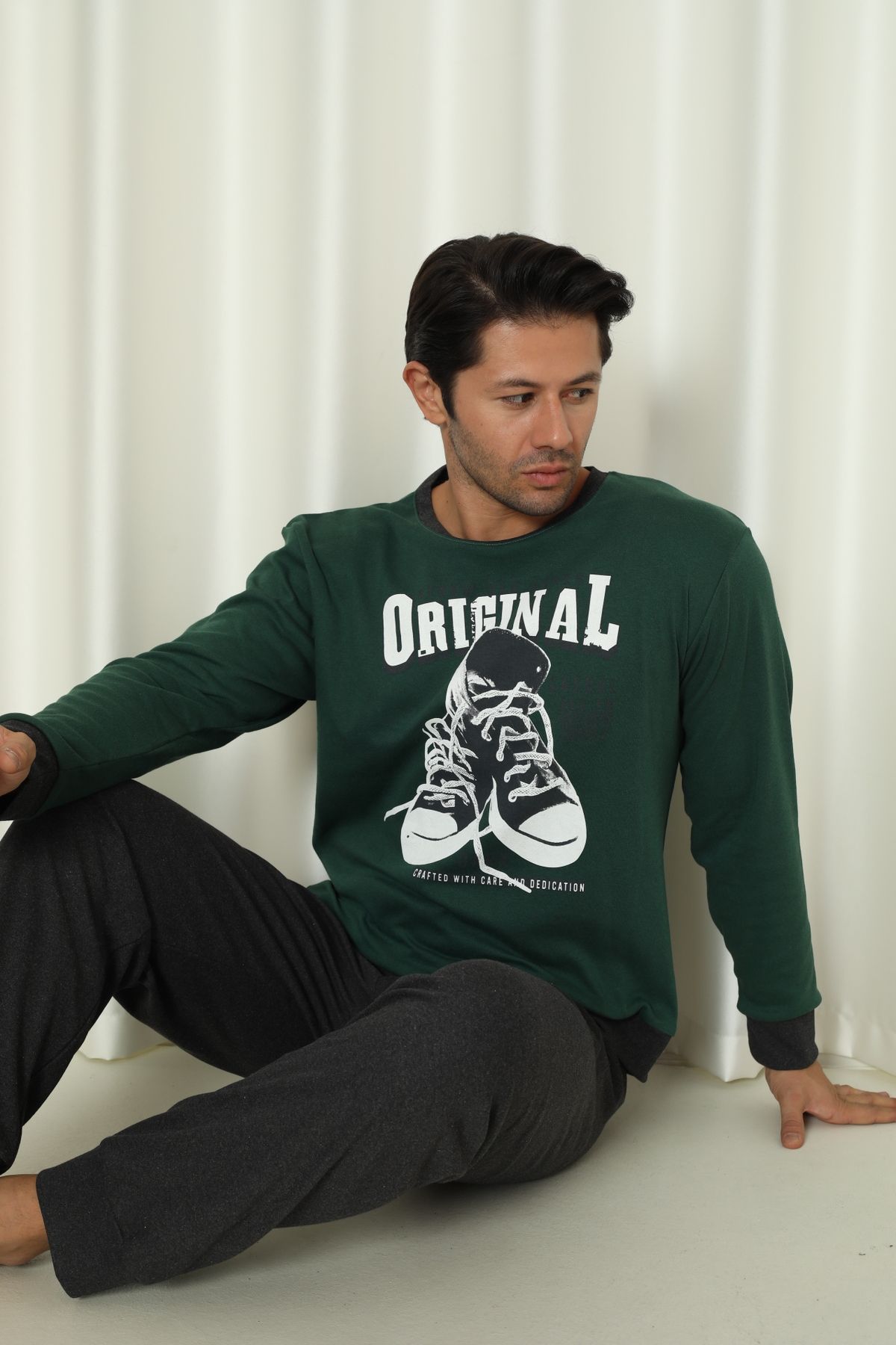 Wordex-Falkom 5011 Interlock Thick Winter Printed Men's Home Pajamas Set 3