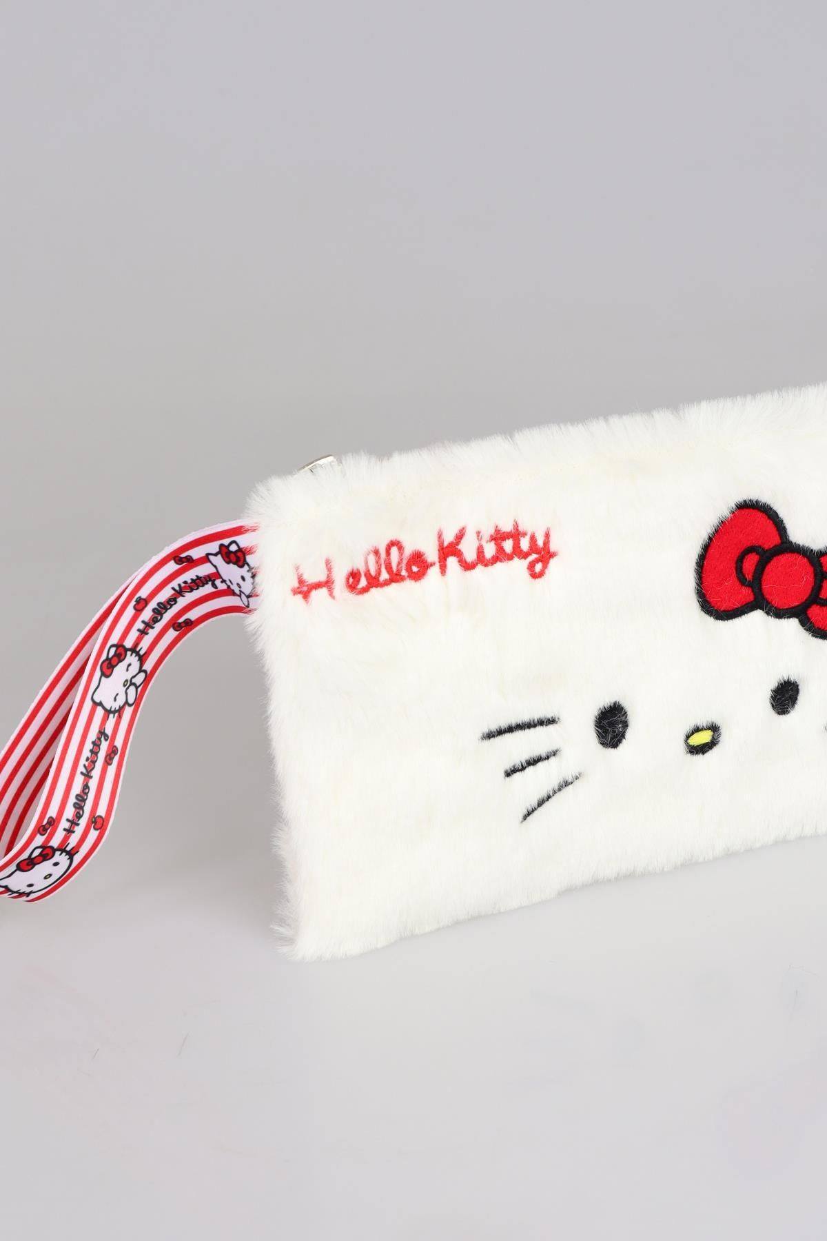 Hello Kitty-New Season Licensed Hello Kitty Basic Plush Handbag with Decomus/Make-Up Bag/Pen Bag 2