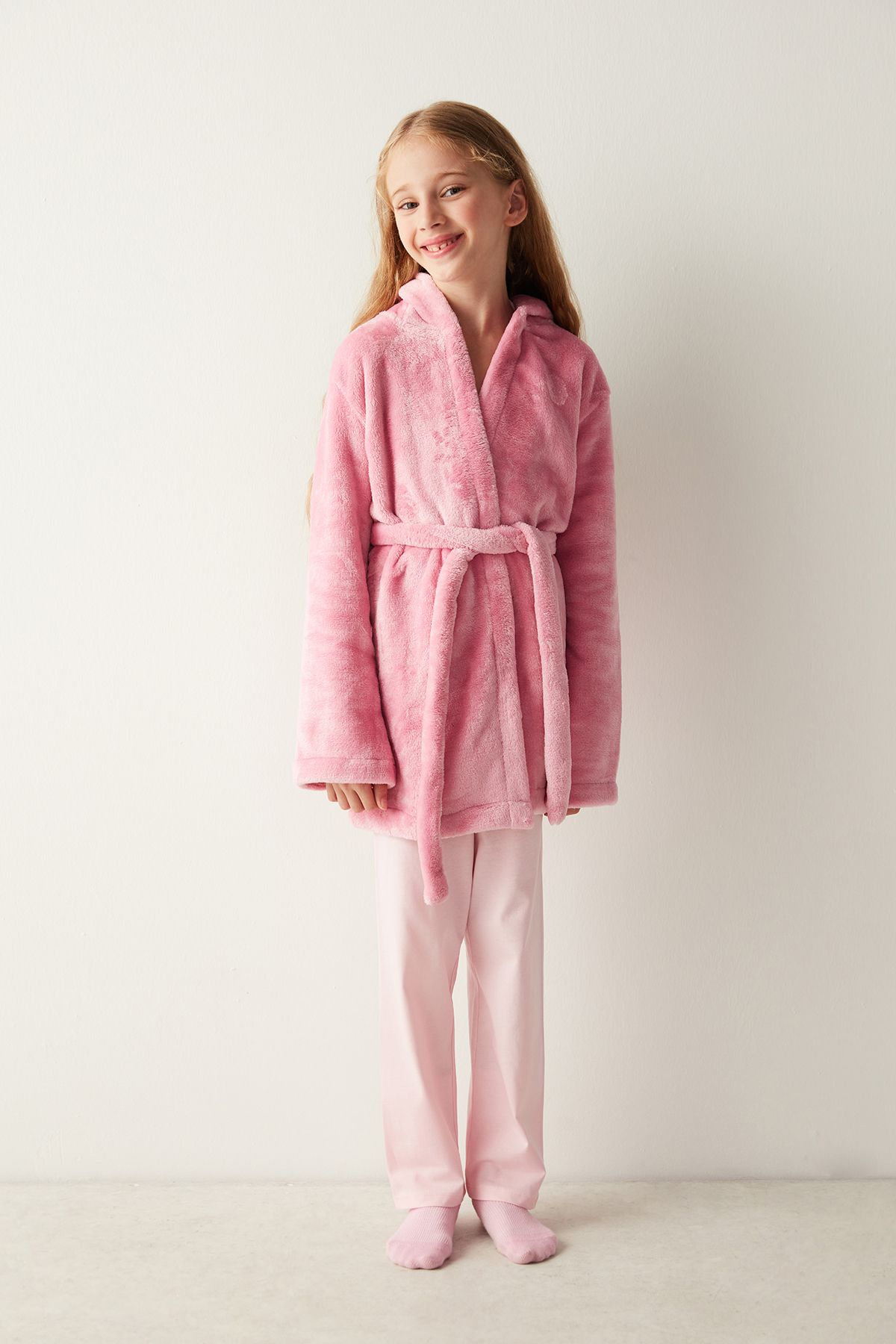 Penti-Girl's Smarty Pink Dressing Gown 1